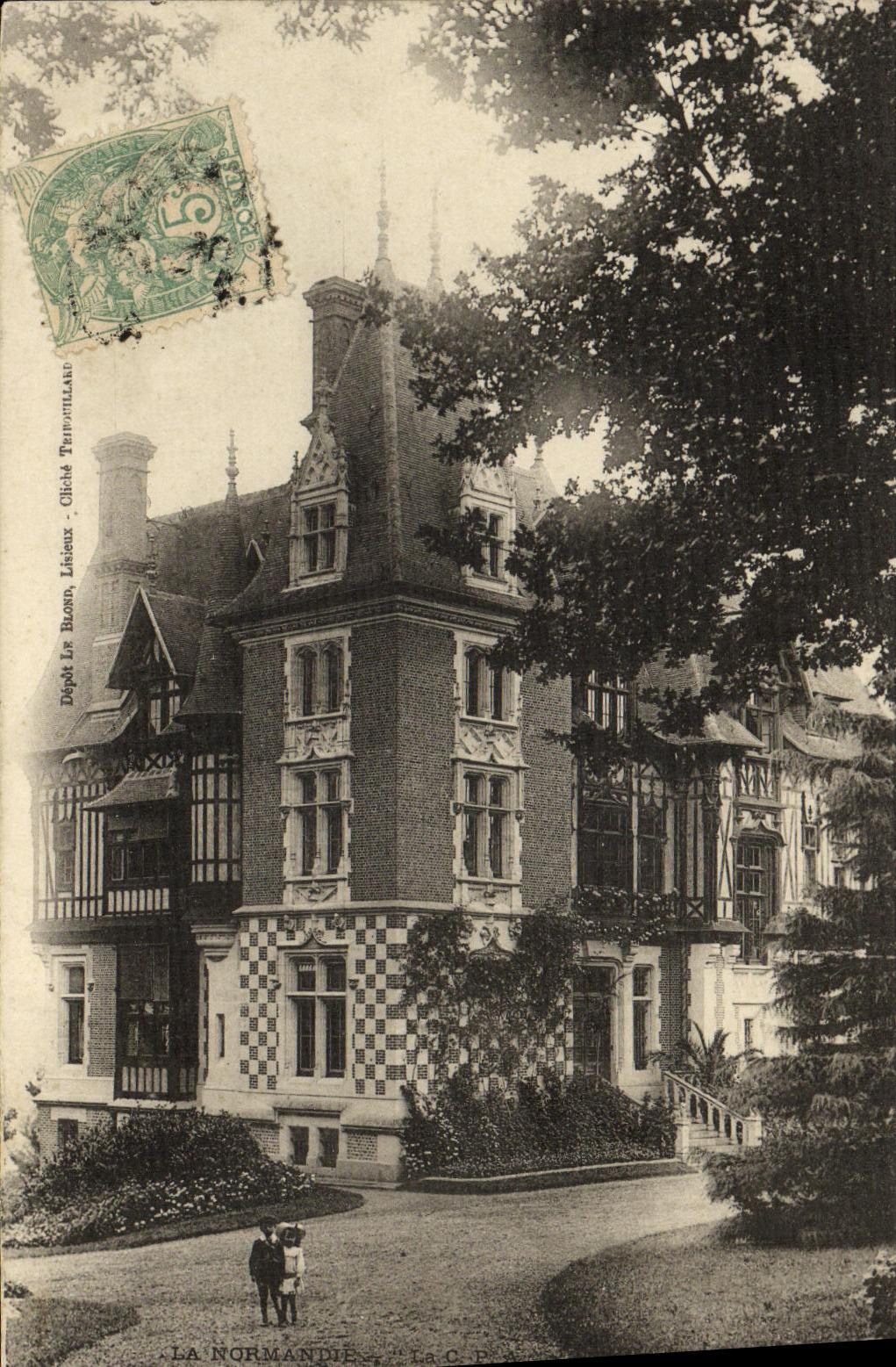 VINTAGE POSTCARD Surroundings of lisieux Castle of Monteillerie
