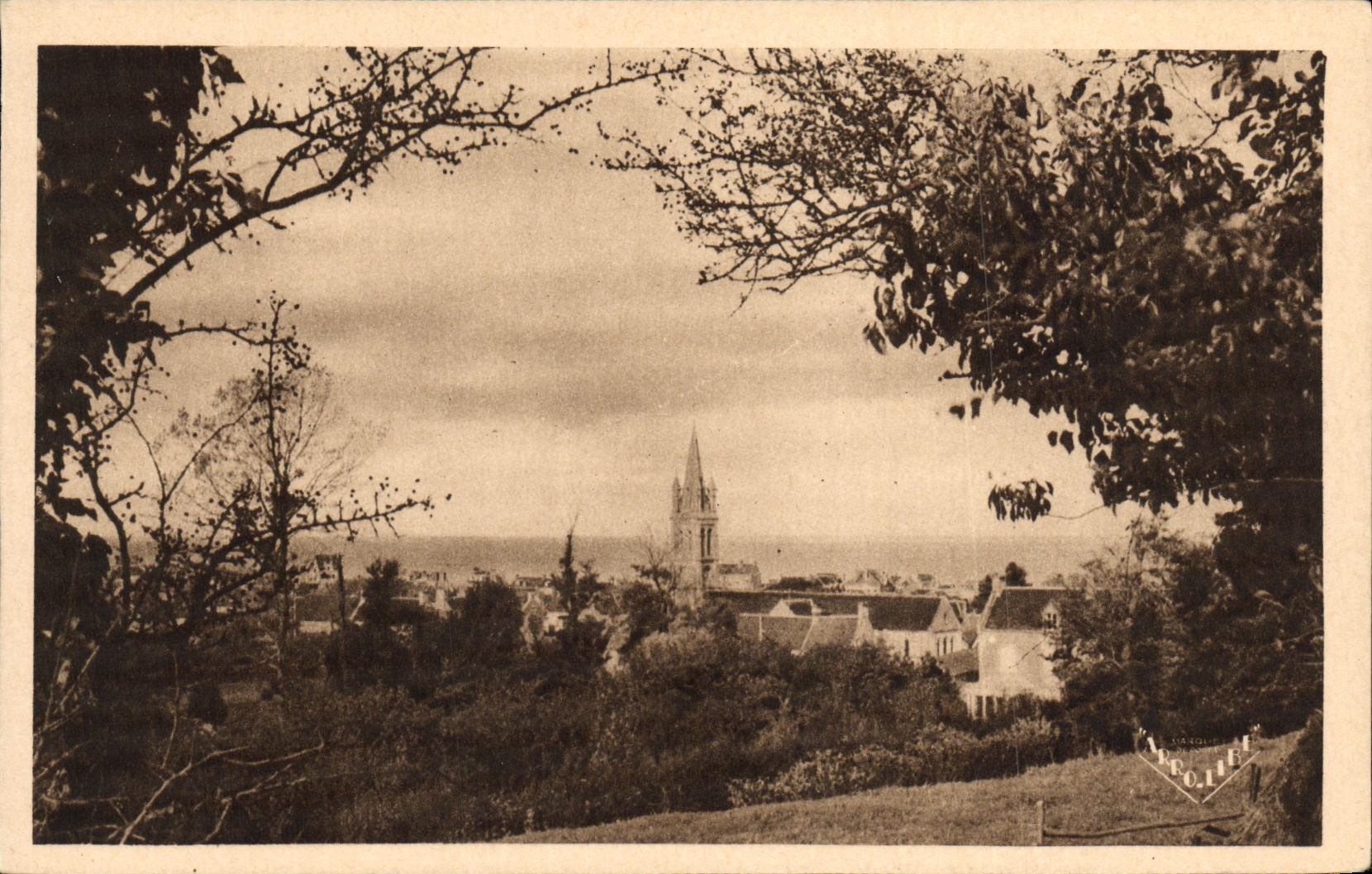 POSTAL Arromanches de la VENDIMIA les Bains el puerto de la opinion del lanzamiento
