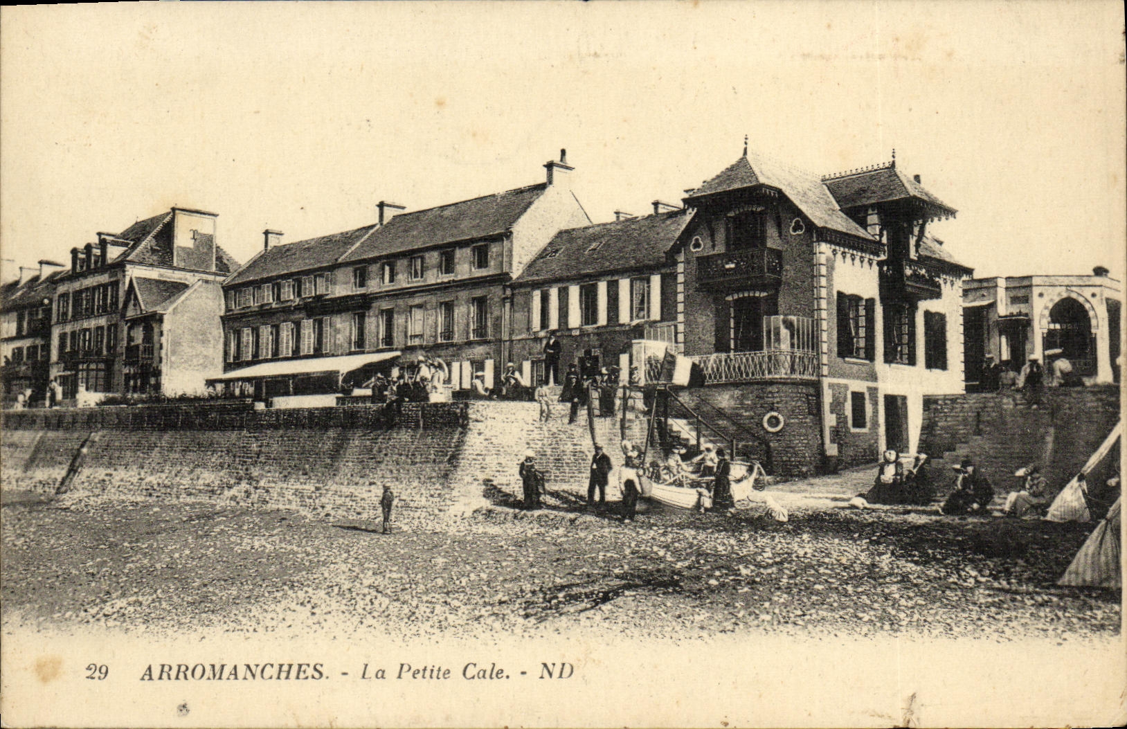 POSTAL Arromanches de la VENDIMIA el pequeno asimiento