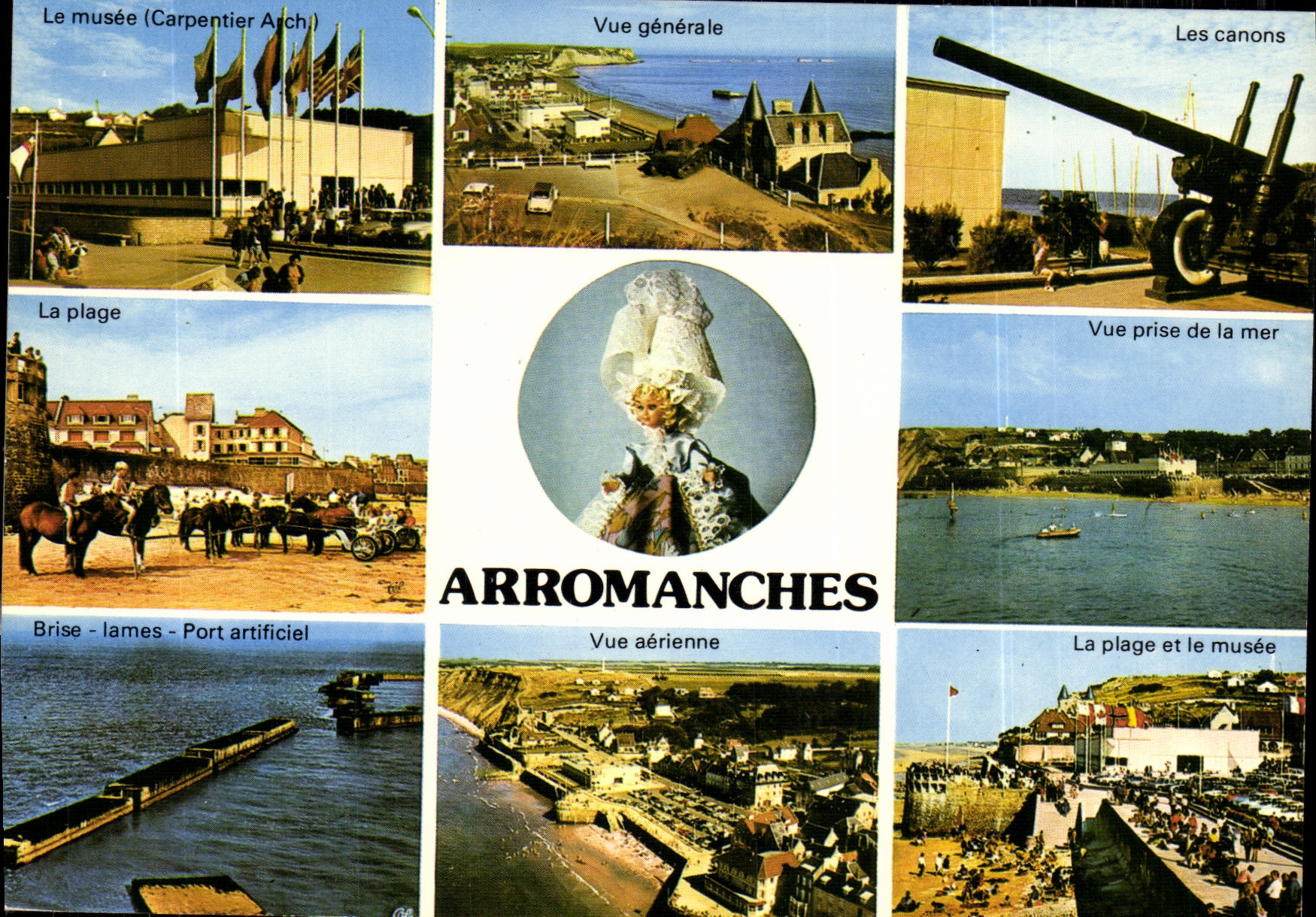POSTAL MODERNA Arromanches la opinion del museo