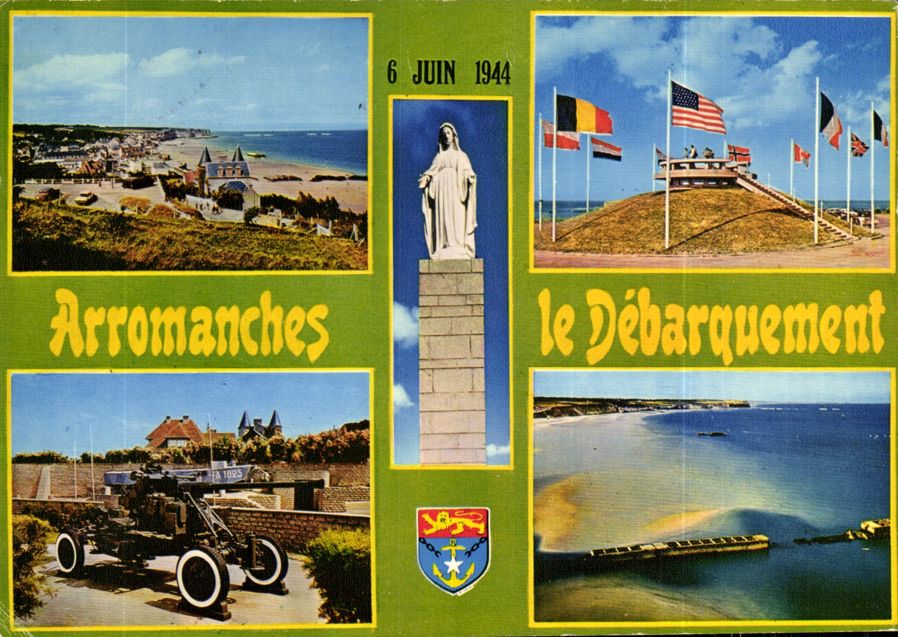 POSTAL MODERNA playas de Arromanches Normadie Francia de la descarga