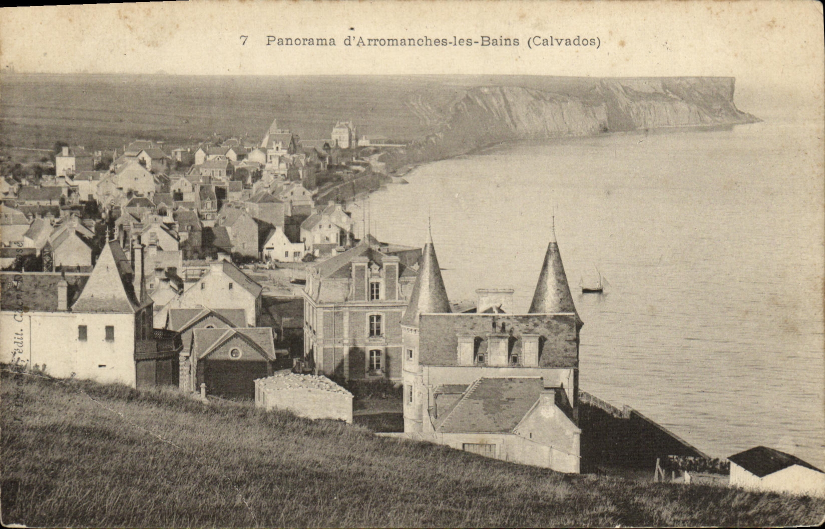 Panorama de Arromanches de la POSTAL de la VENDIMIA