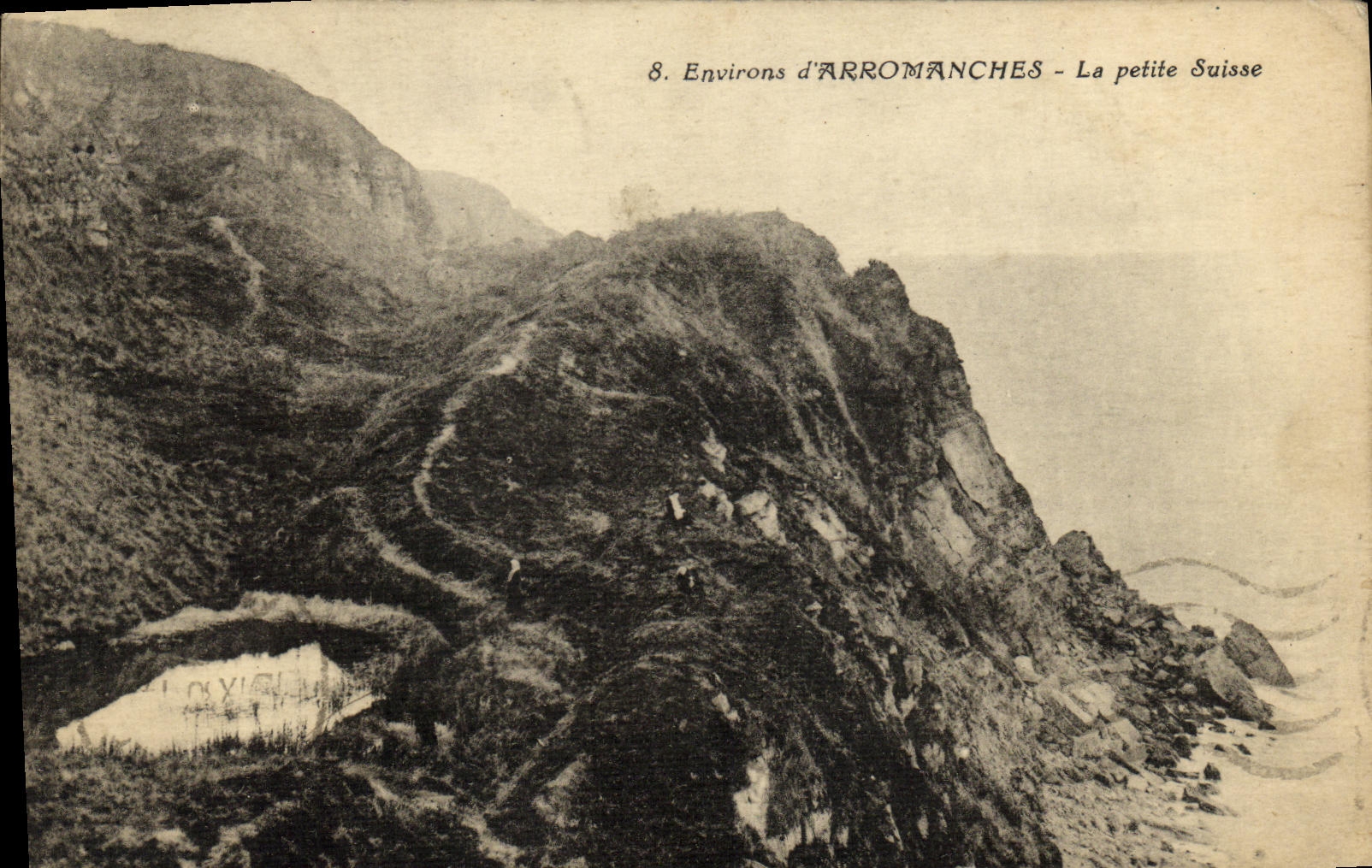 Alrededores D Arromanches pequena Suiza de la POSTAL de la VENDIMIA