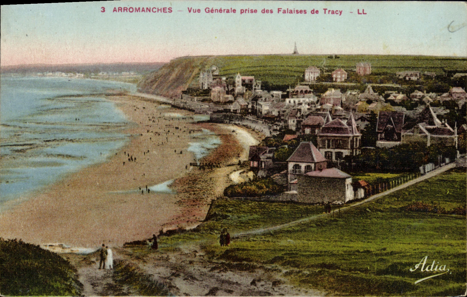 CPA Arromanches Vue Generale Prise des Falaises de Tracy