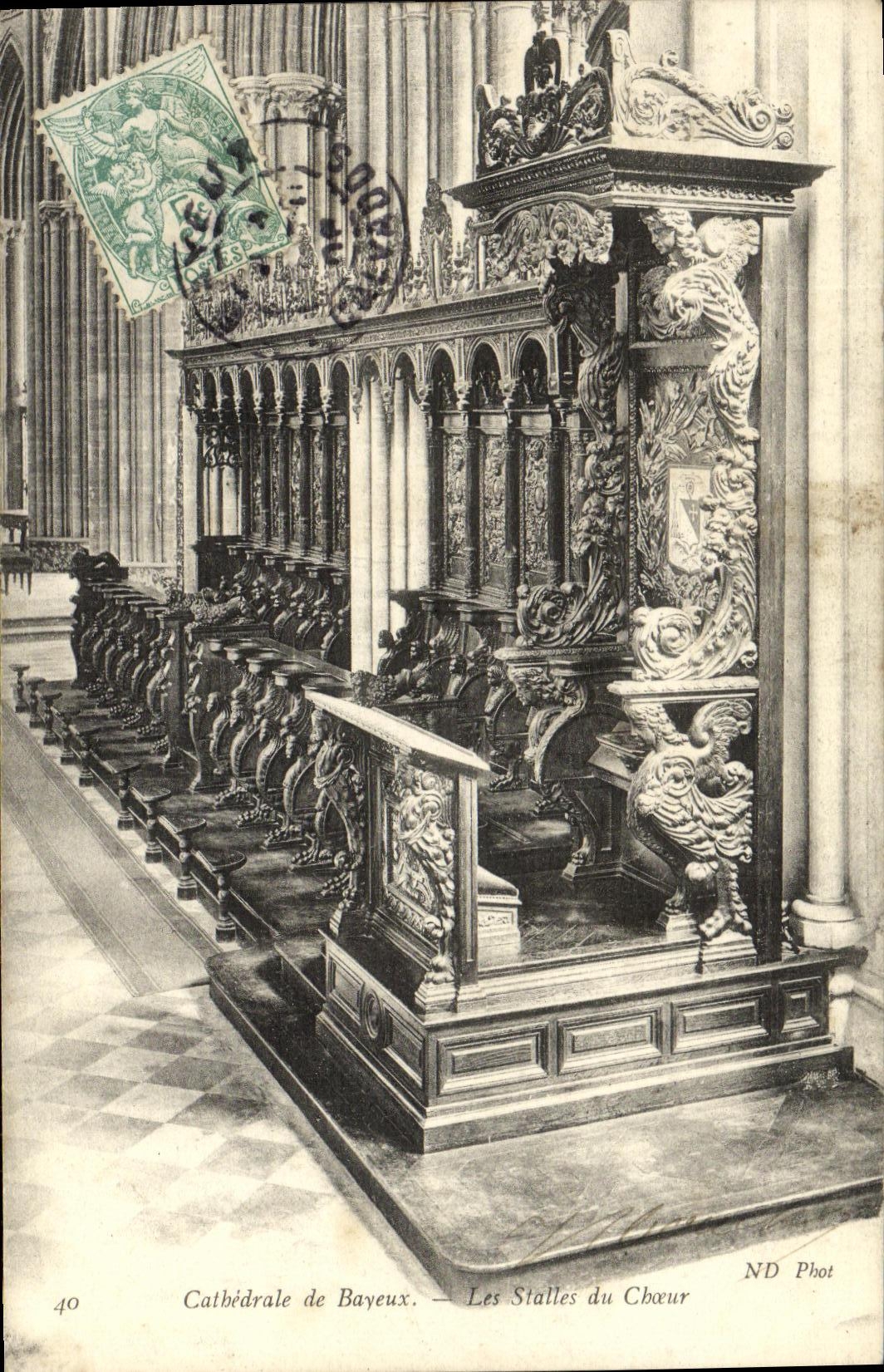 CPA Bayeux de Cathedrale Les Stalles Du Choeur