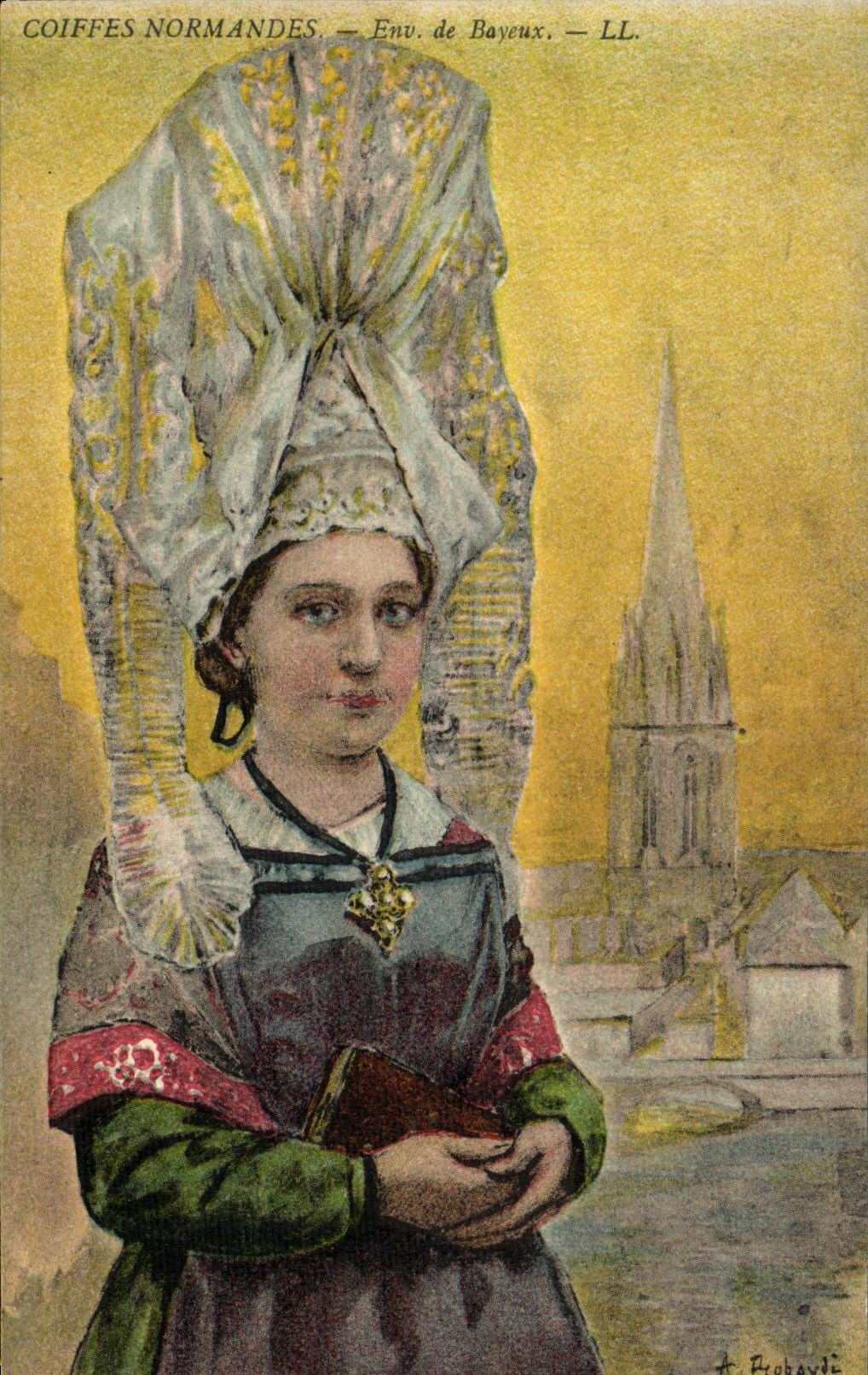 CPA Bayeux Normands Coiffure Folklore Costume Coiffe