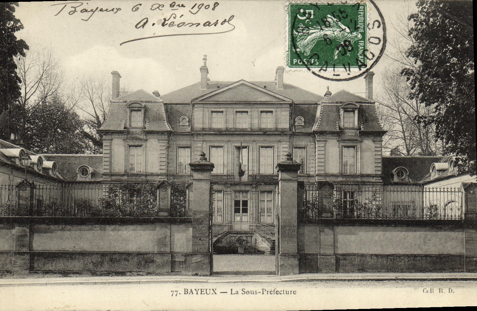 POSTAL Bayeux de la VENDIMIA bajo prefectura