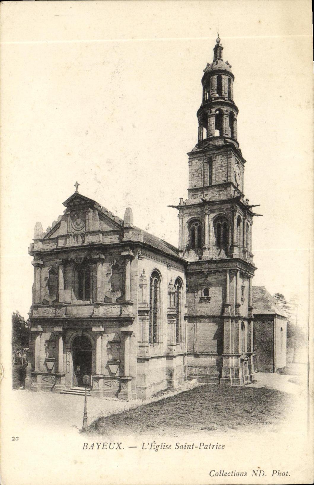 POSTAL Bayeux L iglesia Patrice de la VENDIMIA Saint