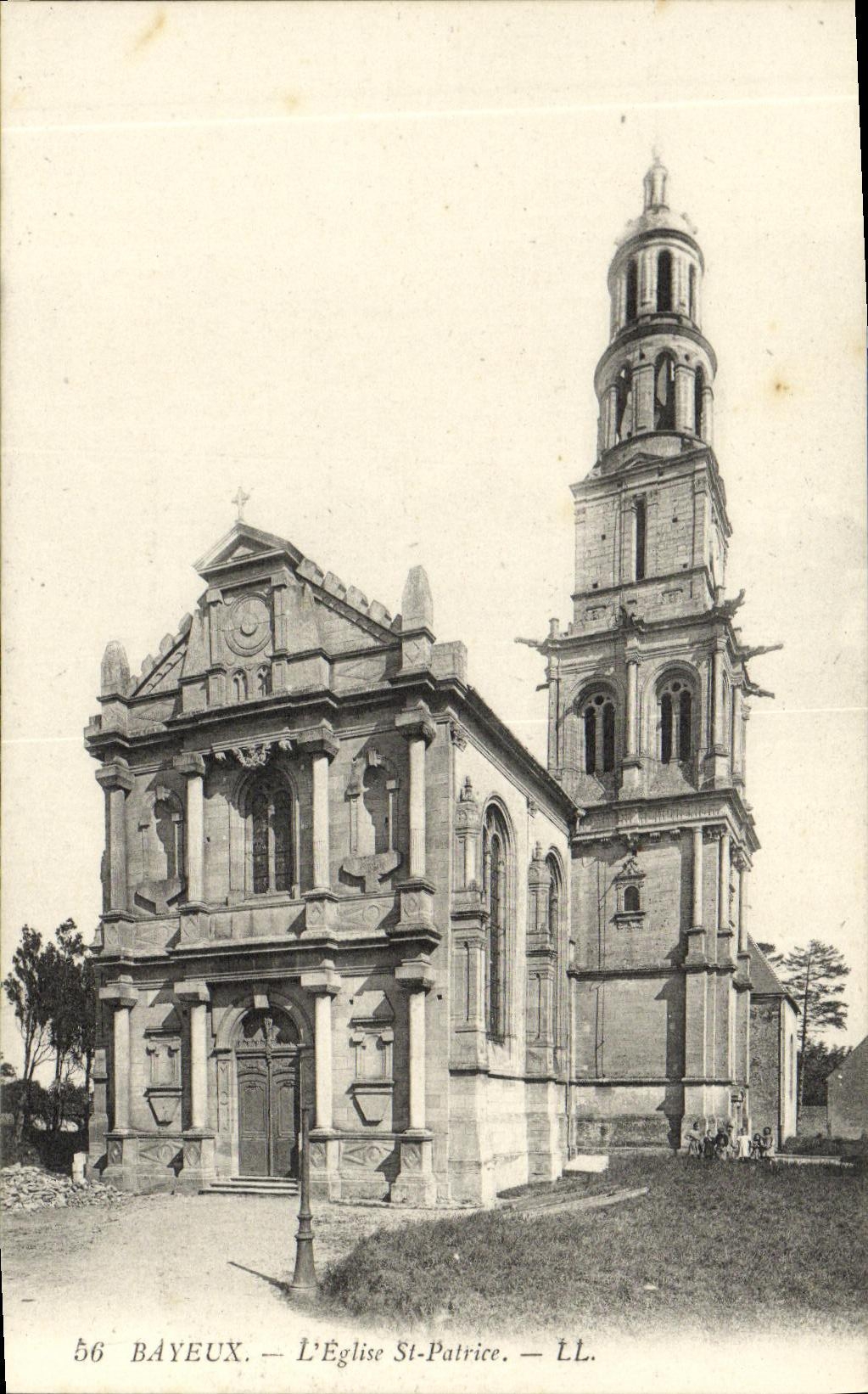 POSTAL Bayeux L St Patrice de la VENDIMIA de la iglesia