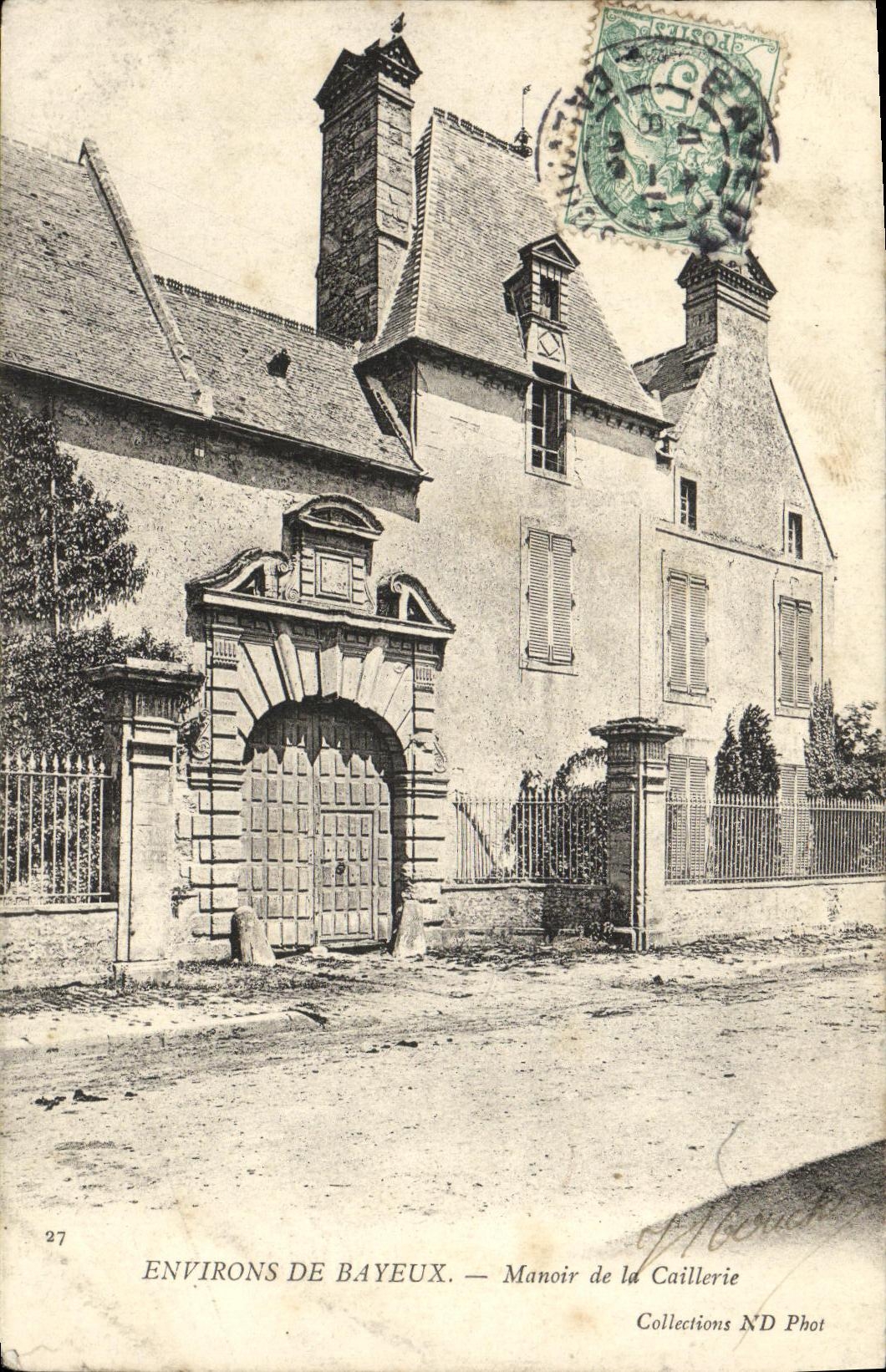 Alrededores de la POSTAL de la VENDIMIA de los alrededores de Bayeux del senorio de Caillerie