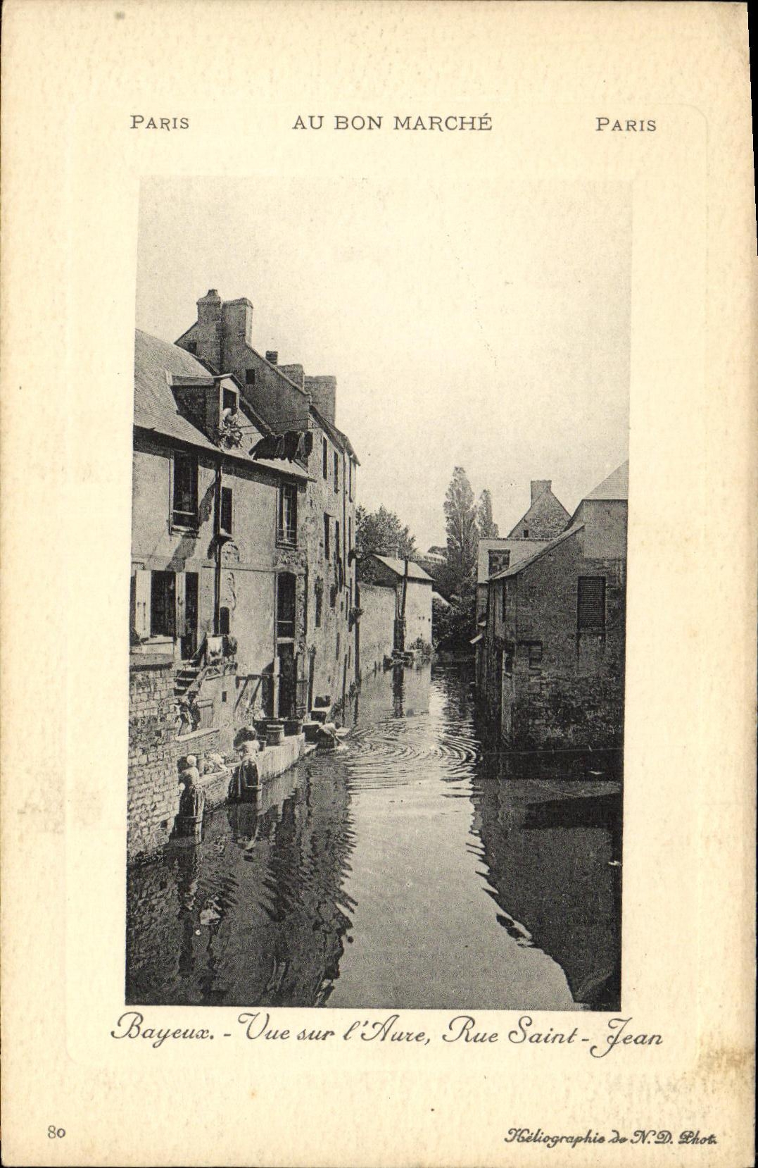 CPA Bayeux Vue sur l Aure Rue Saint Jean