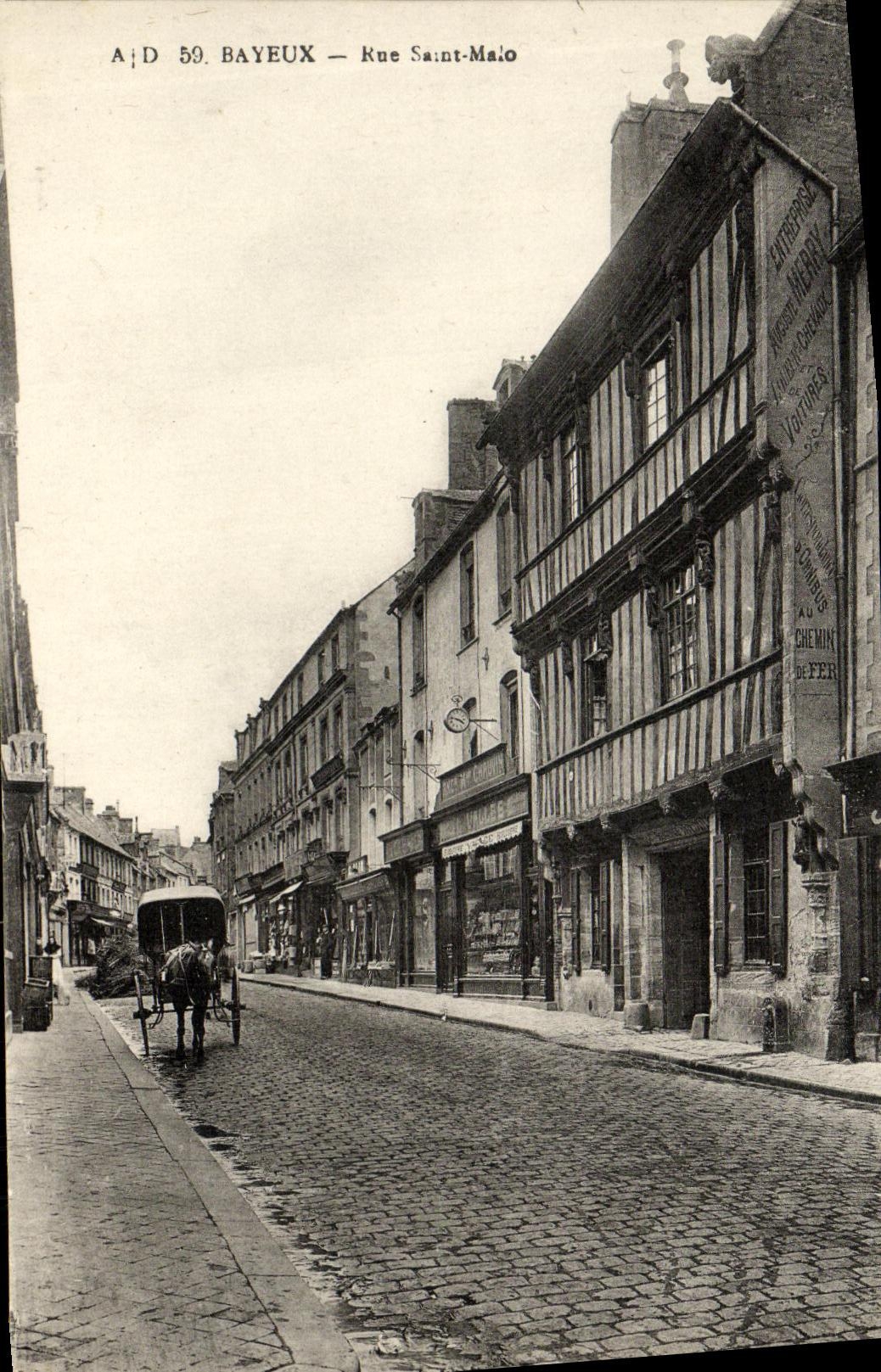Calle Malo de Bayeux de la POSTAL de la VENDIMIA Saint