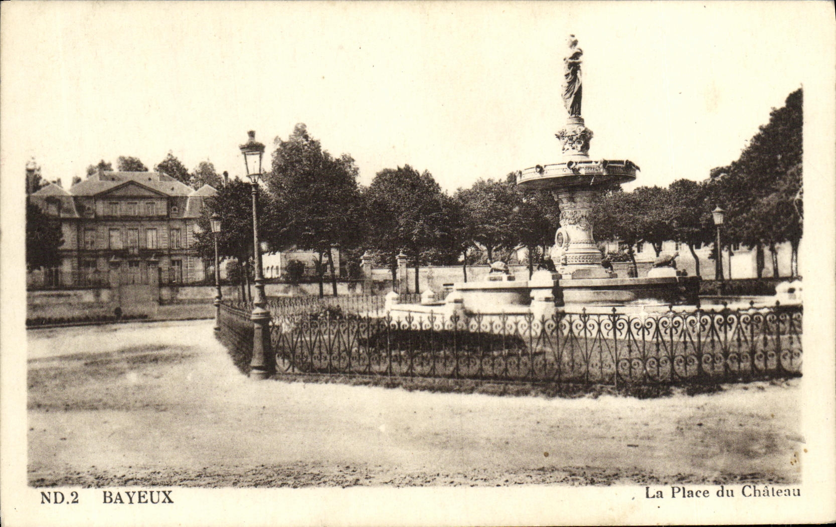 POSTAL Bayeux de la VENDIMIA el lugar del castillo