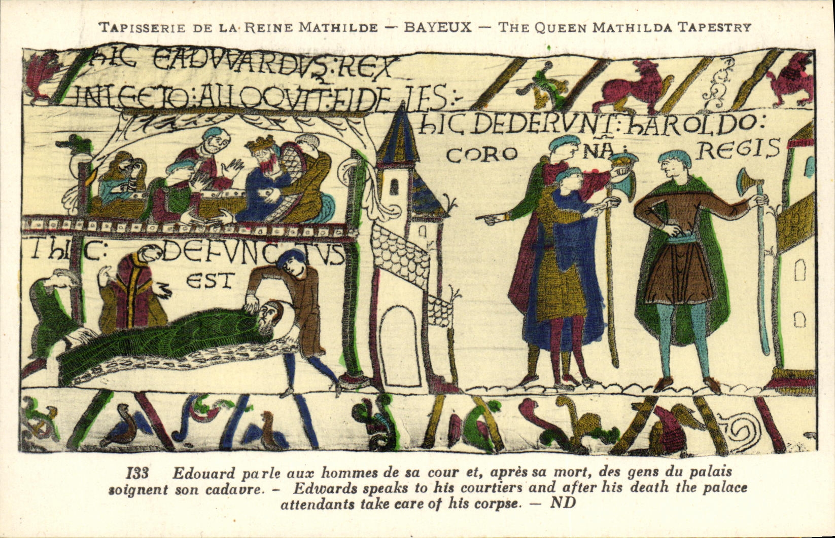 CPA Bayeux Tapisserie De La Reine Mathilde Couronnement d Harold