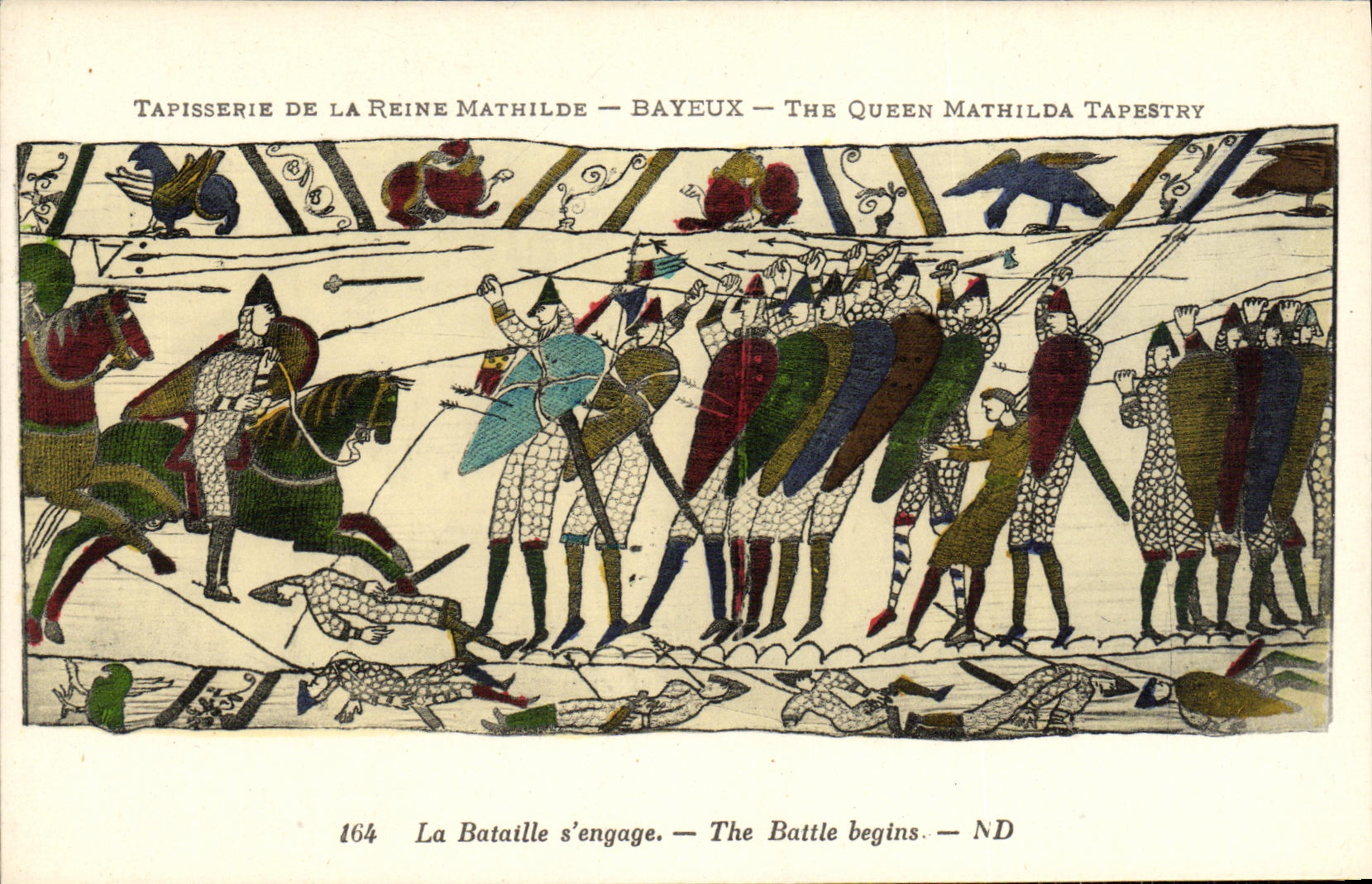 CPA Bayeux Tapisserie De La Reine Mathilde La bataille s engage