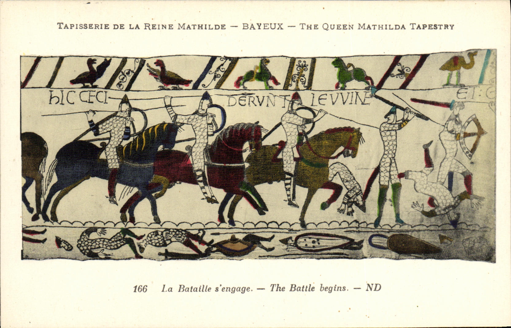 CPA Bayeux Tapisserie De La Reine Mathilde La bataille s engage