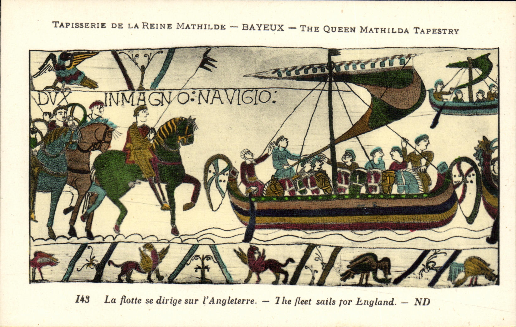 CPA Bayeux Tapisserie De La Reine Mathilde La flotte se dirige vers l Angleterre