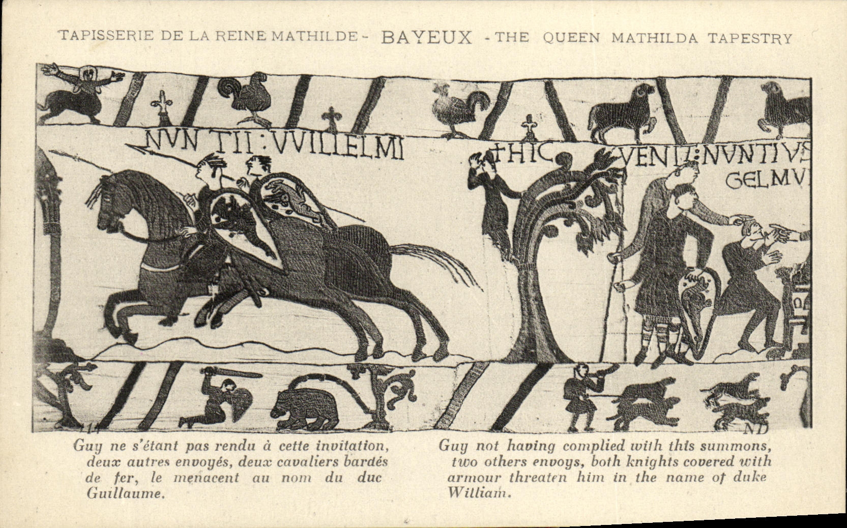 CPA Bayeux Tapisserie De La Reine Mathilde Guy ne s etant pas rendu a cette invitation