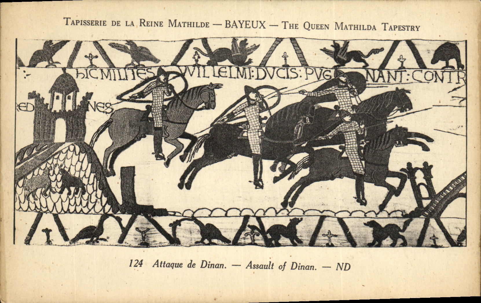 CPA Bayeux Tapisserie De la Reine Mathilde Attaque de Dinan