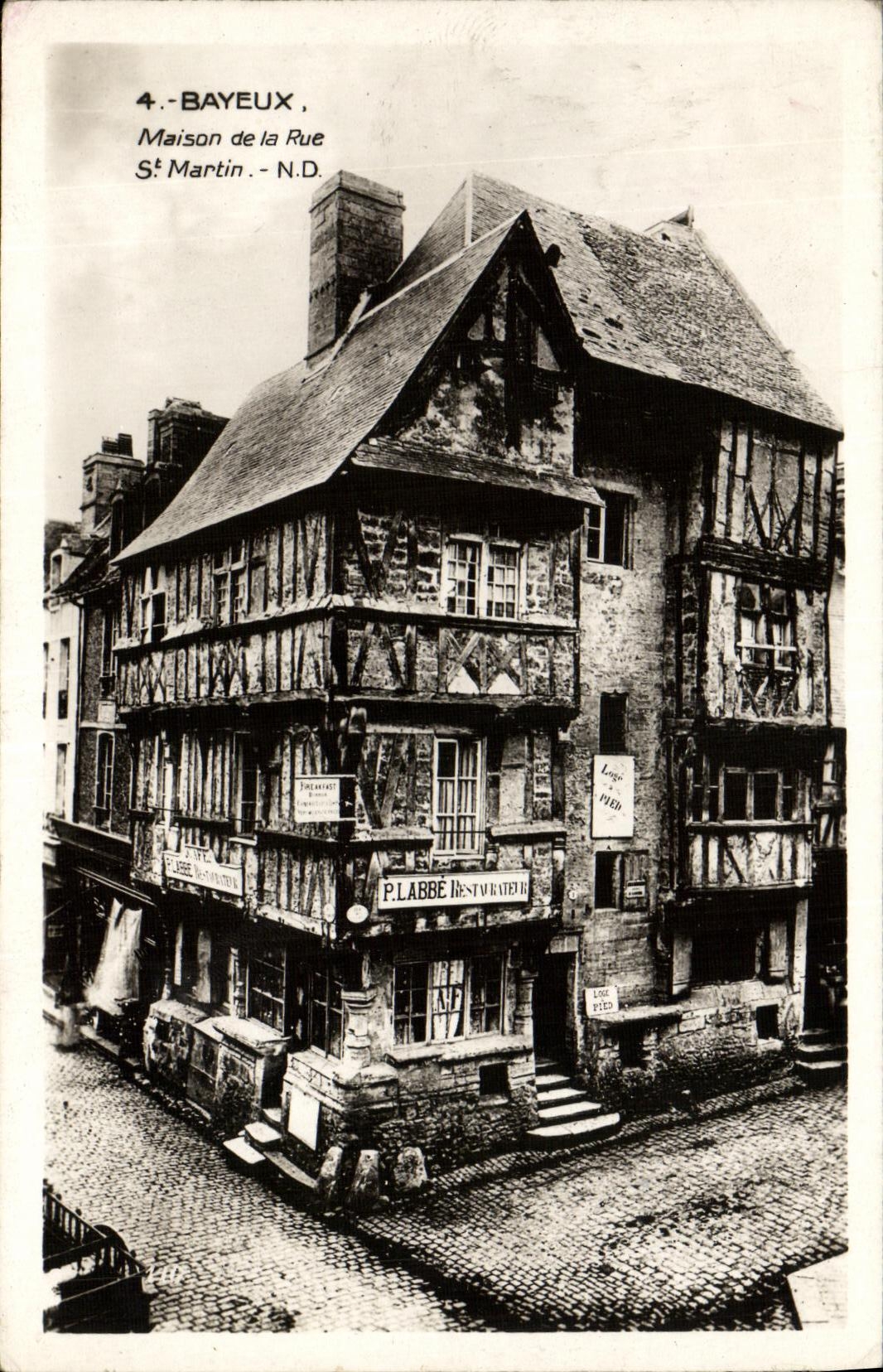 POSTAL MODERNA casa de Bayeux de la calle San Martin
