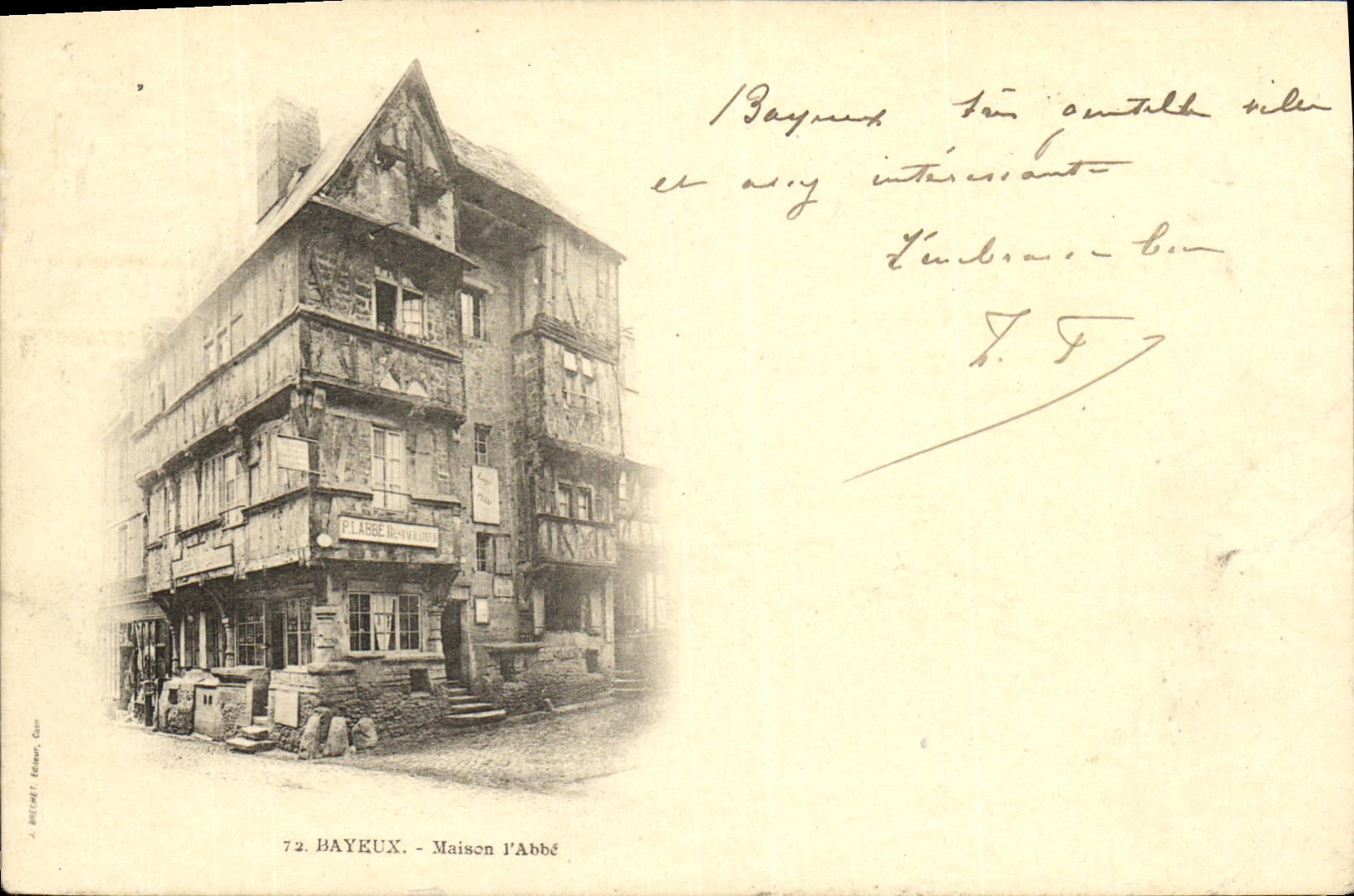 Casa L abad de Bayeux de la POSTAL de la VENDIMIA