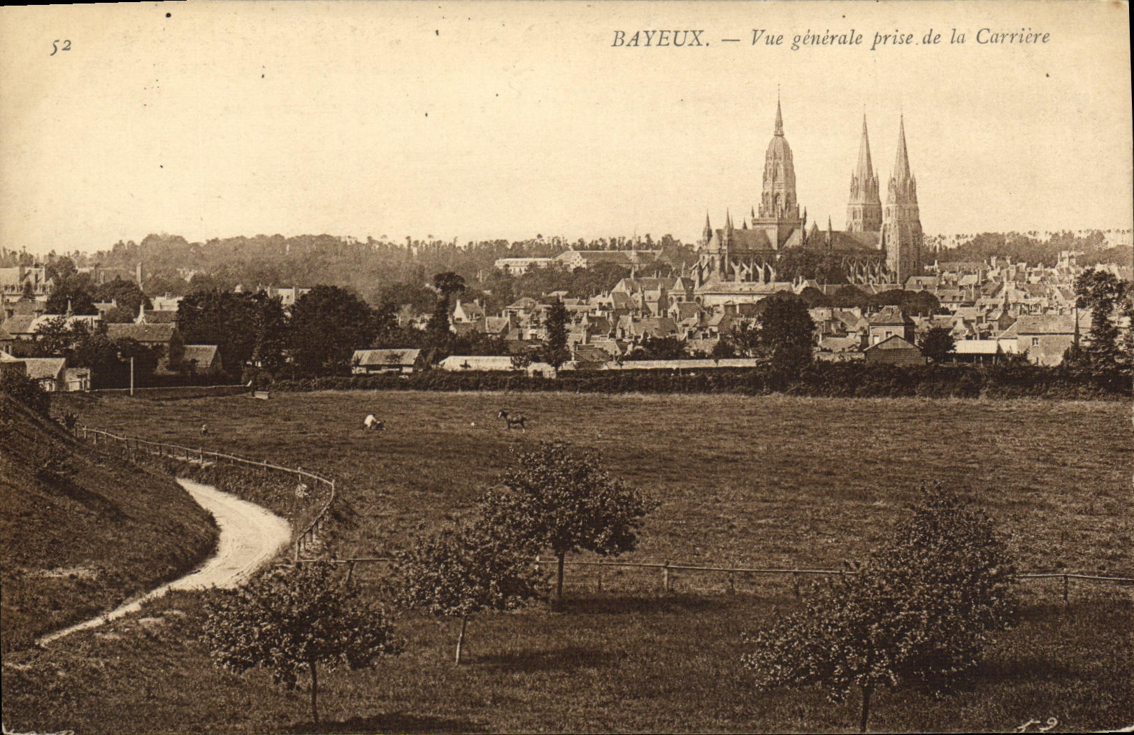 CPA Bayeux Vue Generale Prise de la Carriere a Sable