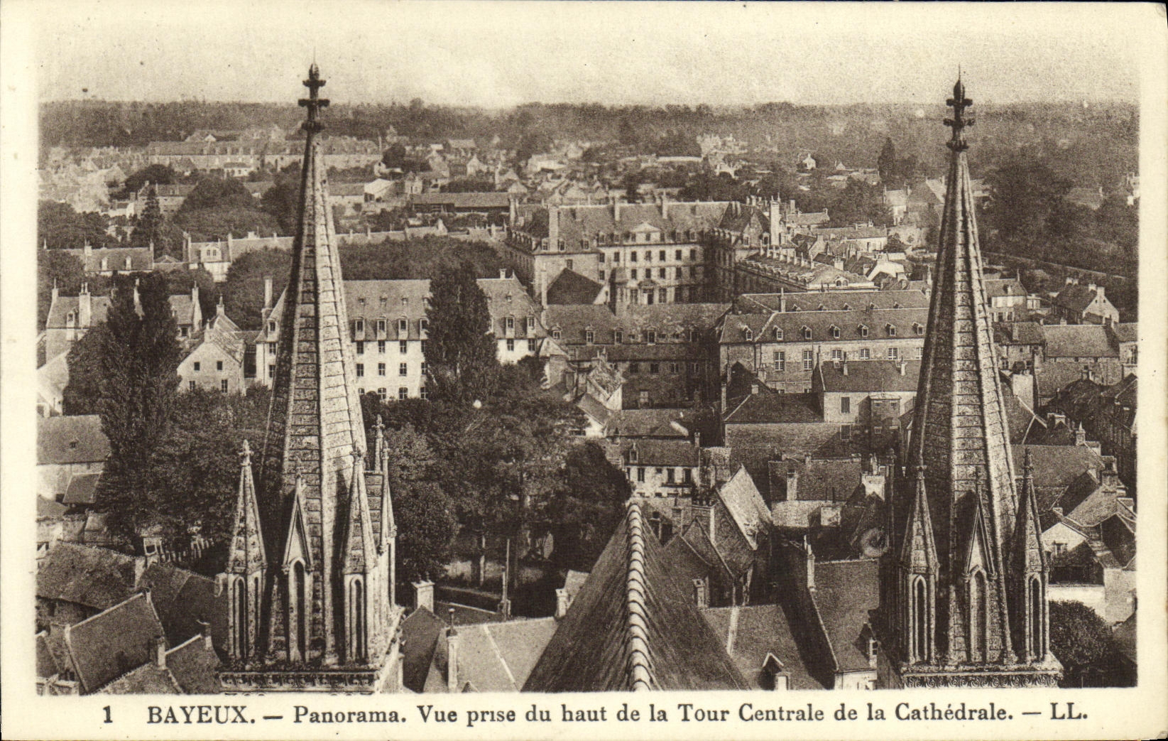CPA Bayeux Panorama Vue Prise Du Haut de la Tour centrale de la Cathedrale