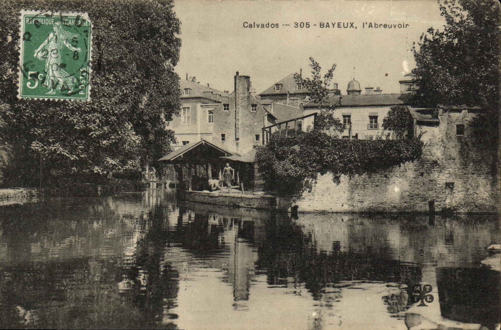 POSTAL Bayeux L canal de la VENDIMIA de alimentacion