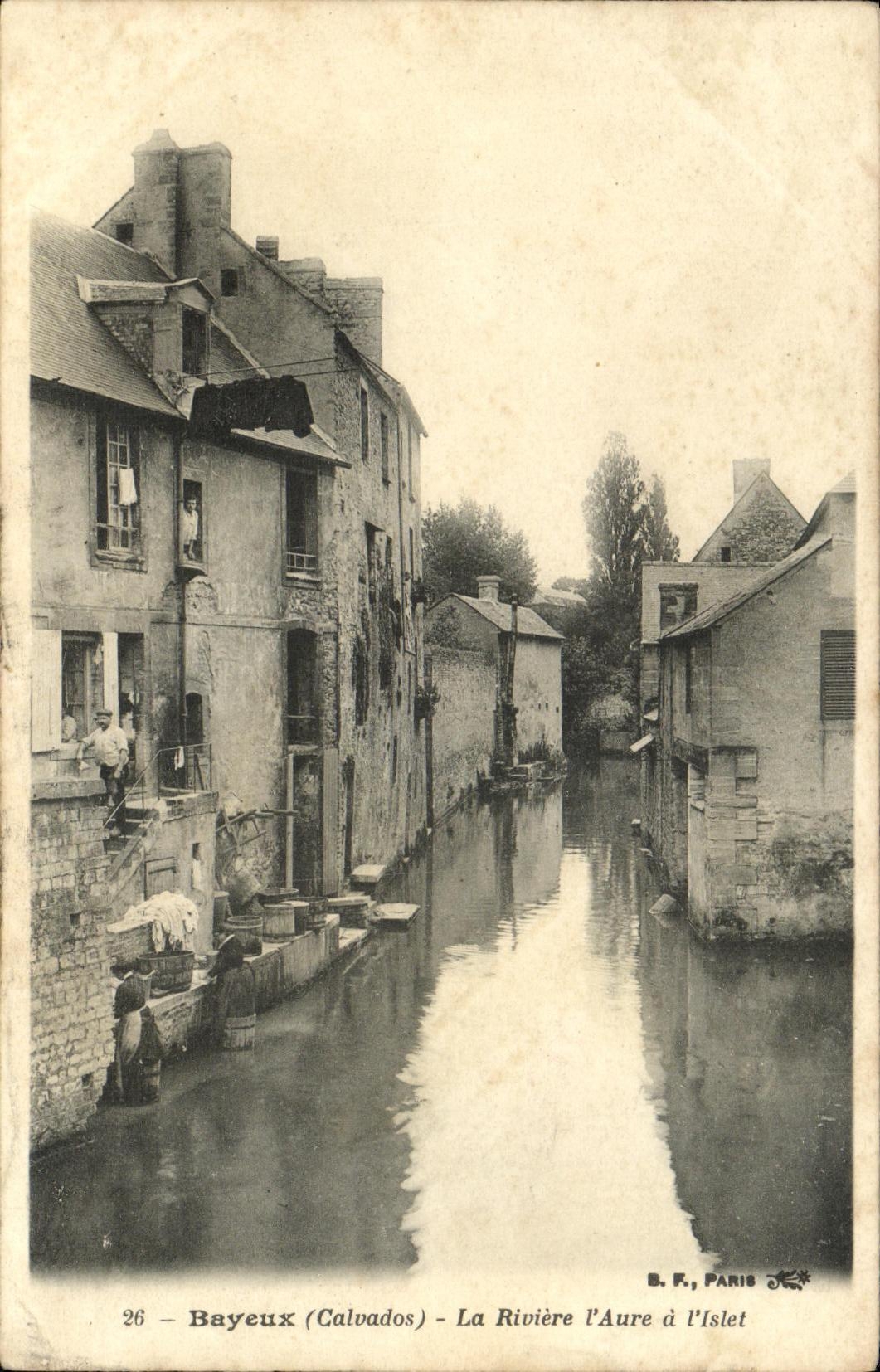 CPA Bayeux La Riviere l Aure a l lslet Lavandieres