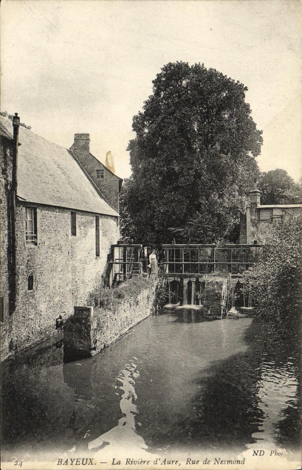 POSTAL Bayeux de la VENDIMIA la calle del rio D Aure de Nesmond