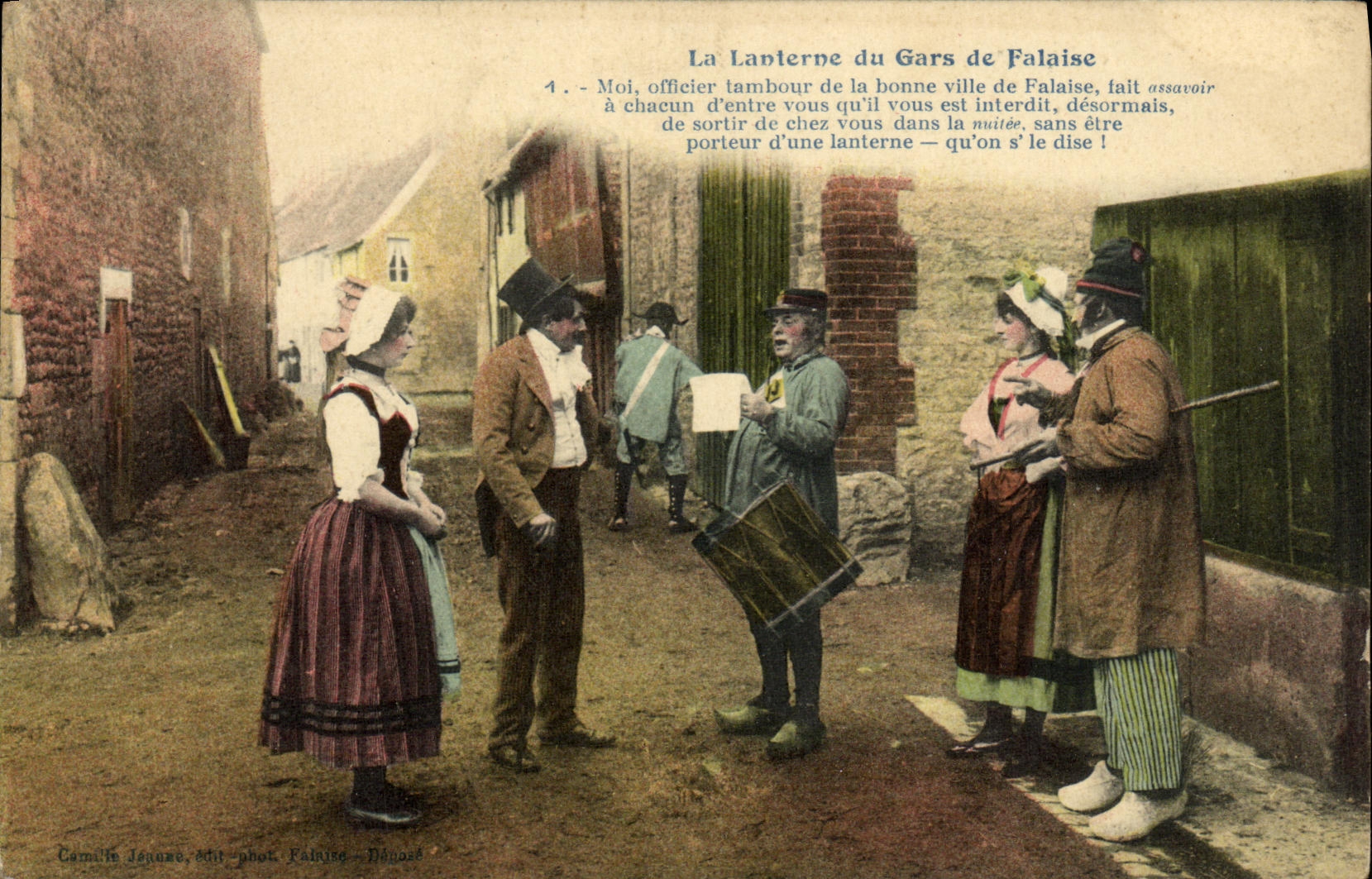 VINTAGE POSTCARD the Lantern of the Cliff Guy Folklore Costume