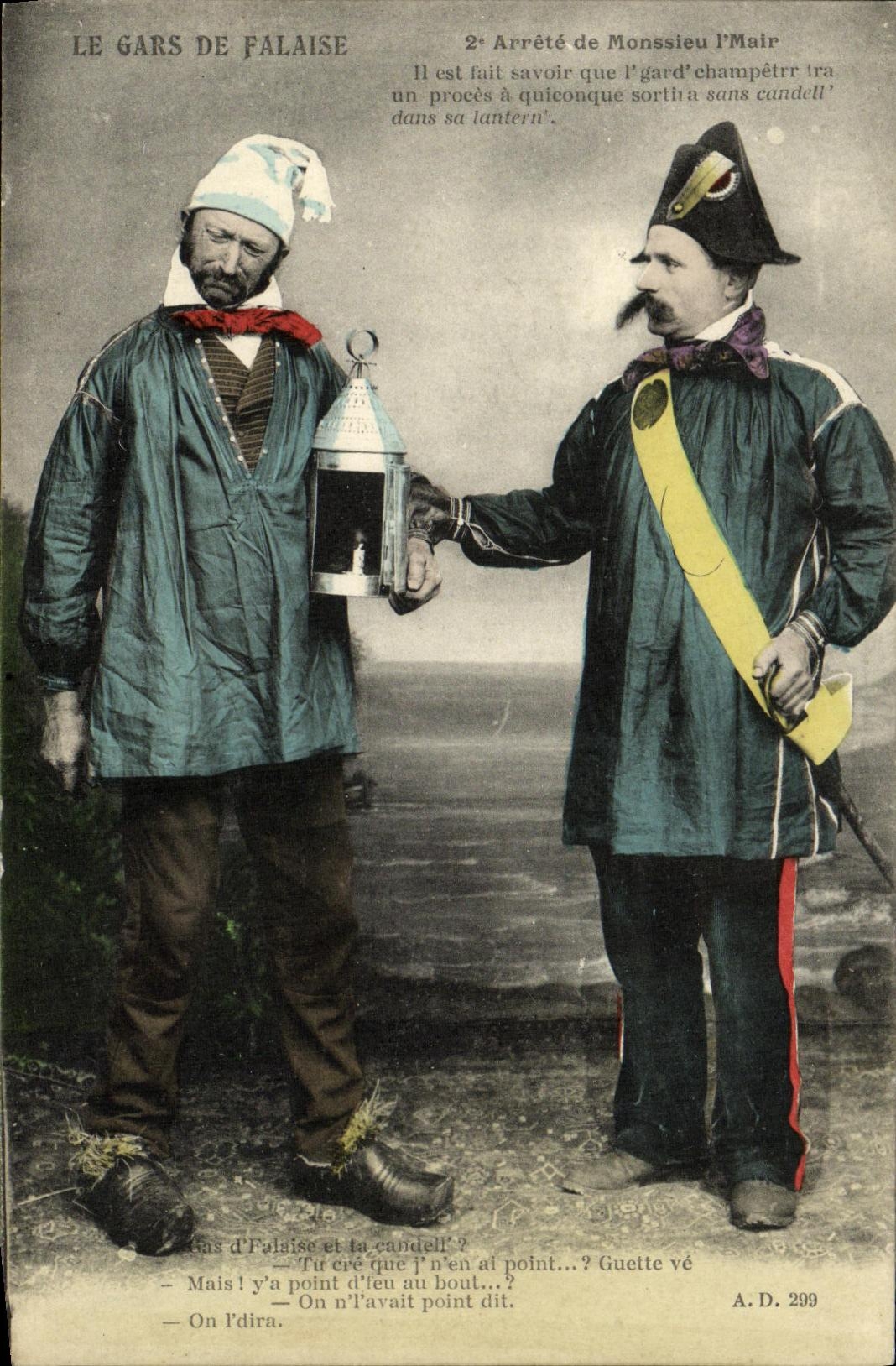 CPA Le Gars de Falaise Folklore Costume