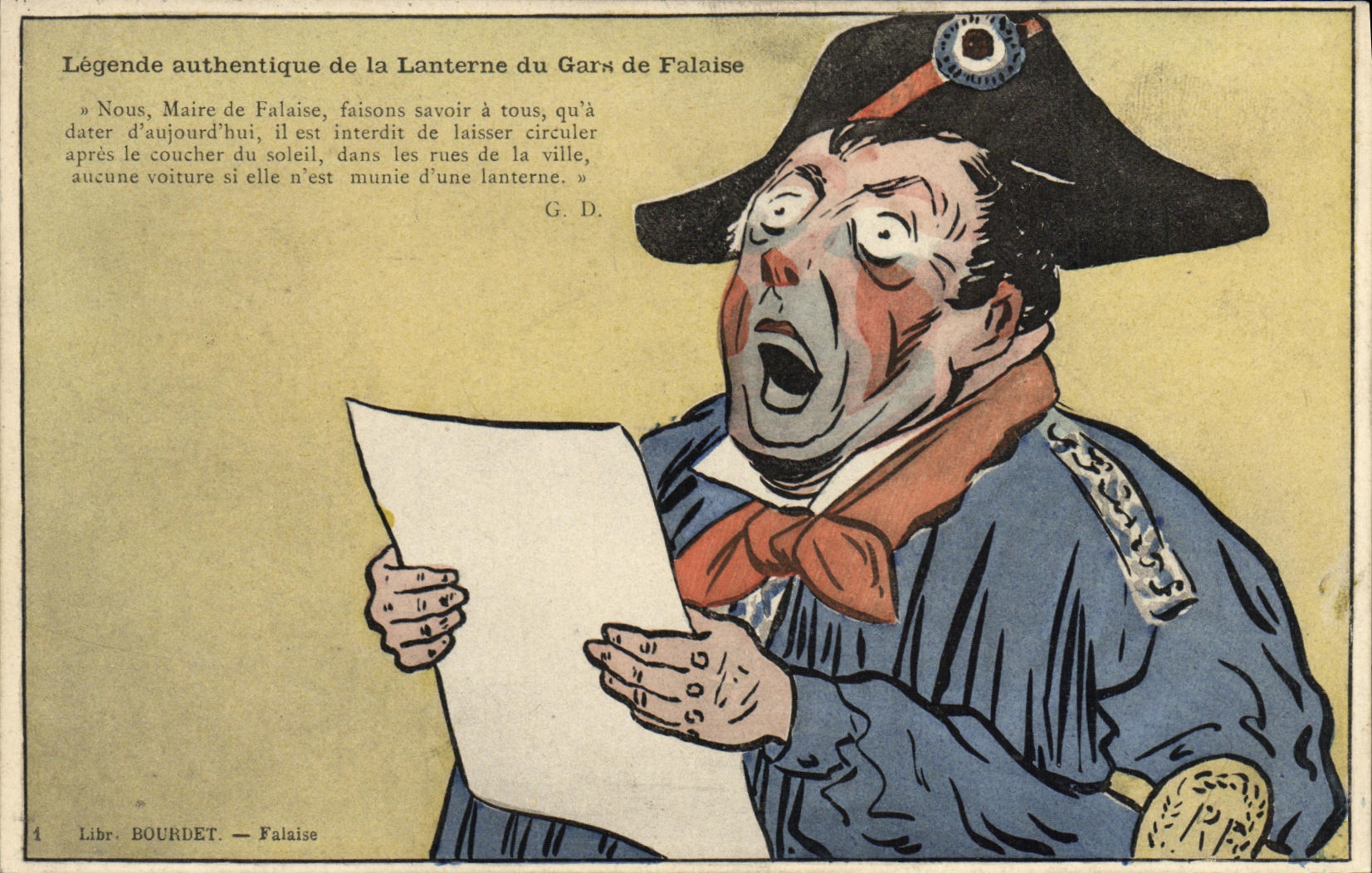 CPA Legende authentique de la Lanterne du Gars de Falaise Darvwell 1905