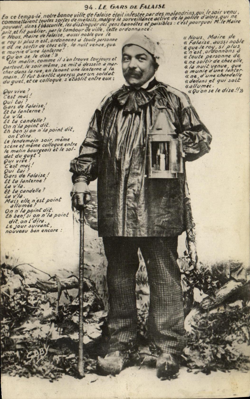 CPM Le Gars de Falaise Folklore Costume