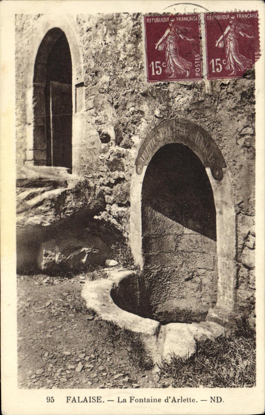 CPA Falaise La Fontaine d Arlette