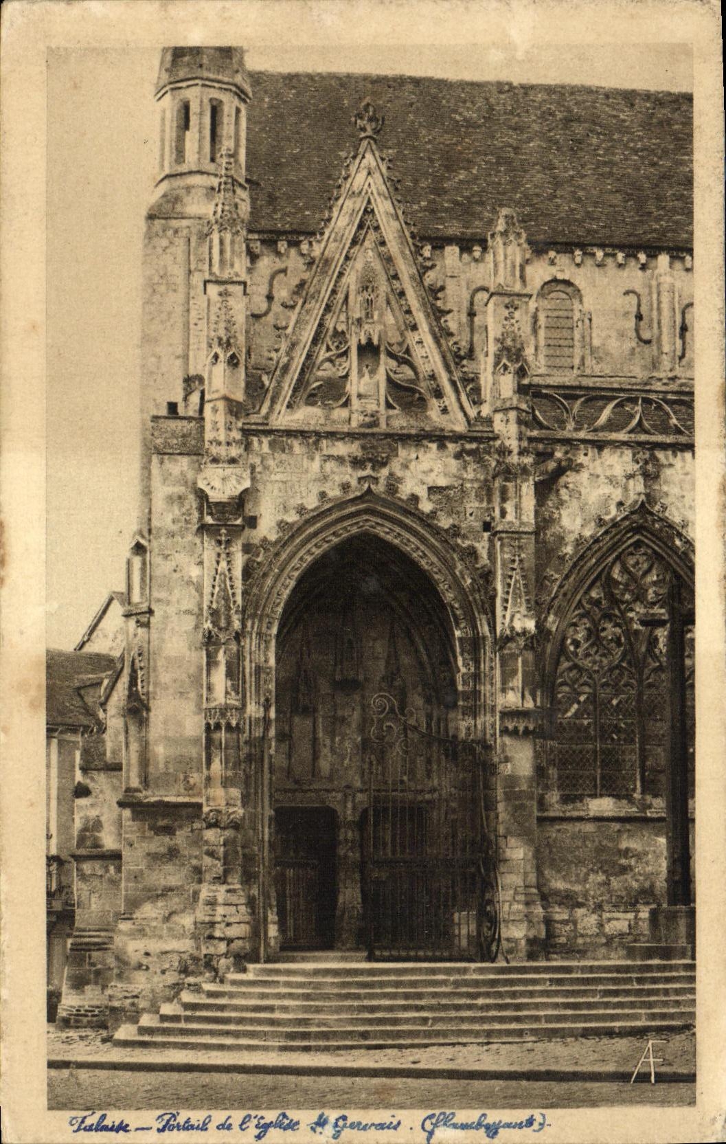 CPA Falaise Portail de l Eglise St Gervais
