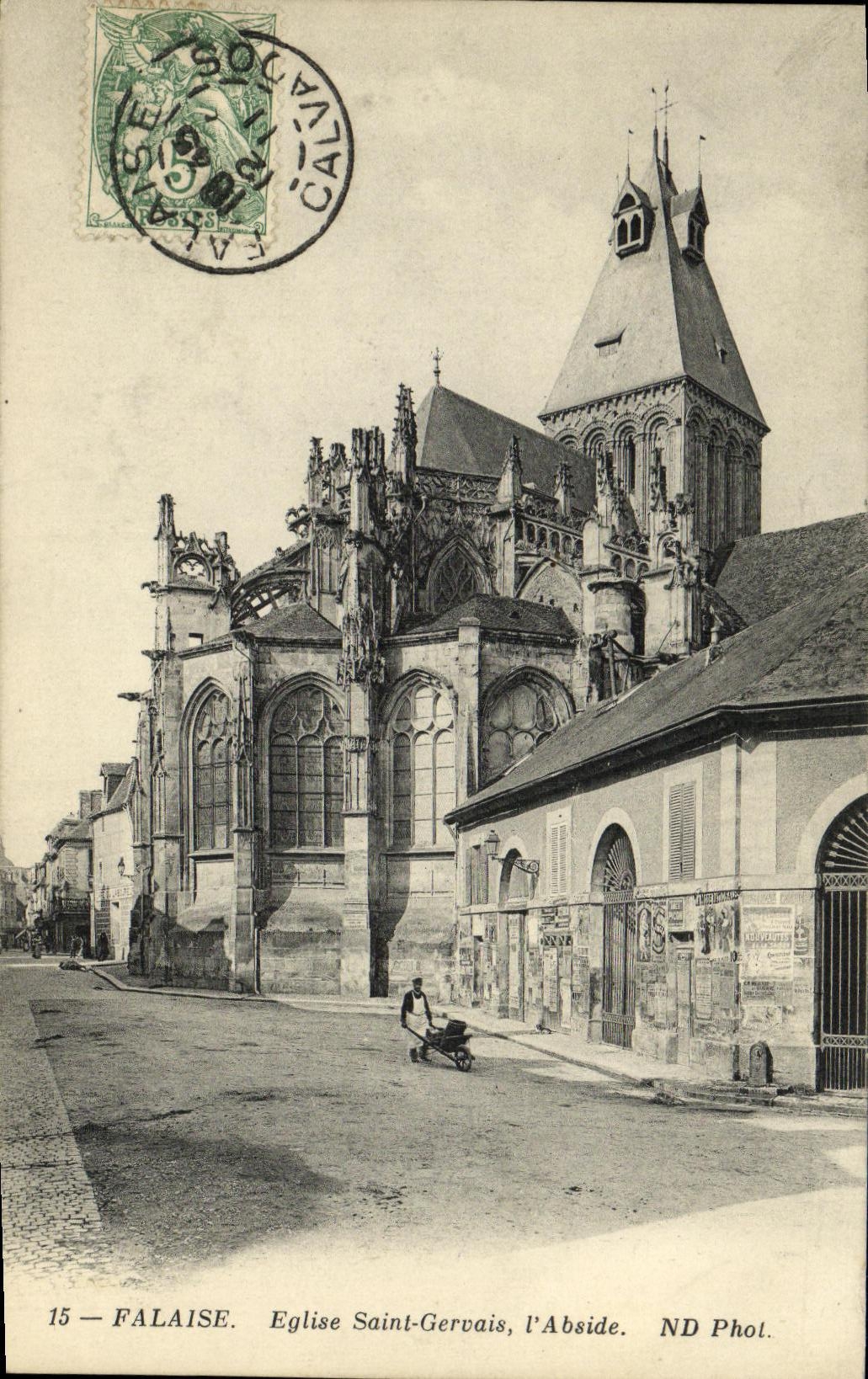 CPA Falaise Eglise Saint Gervais l Abside