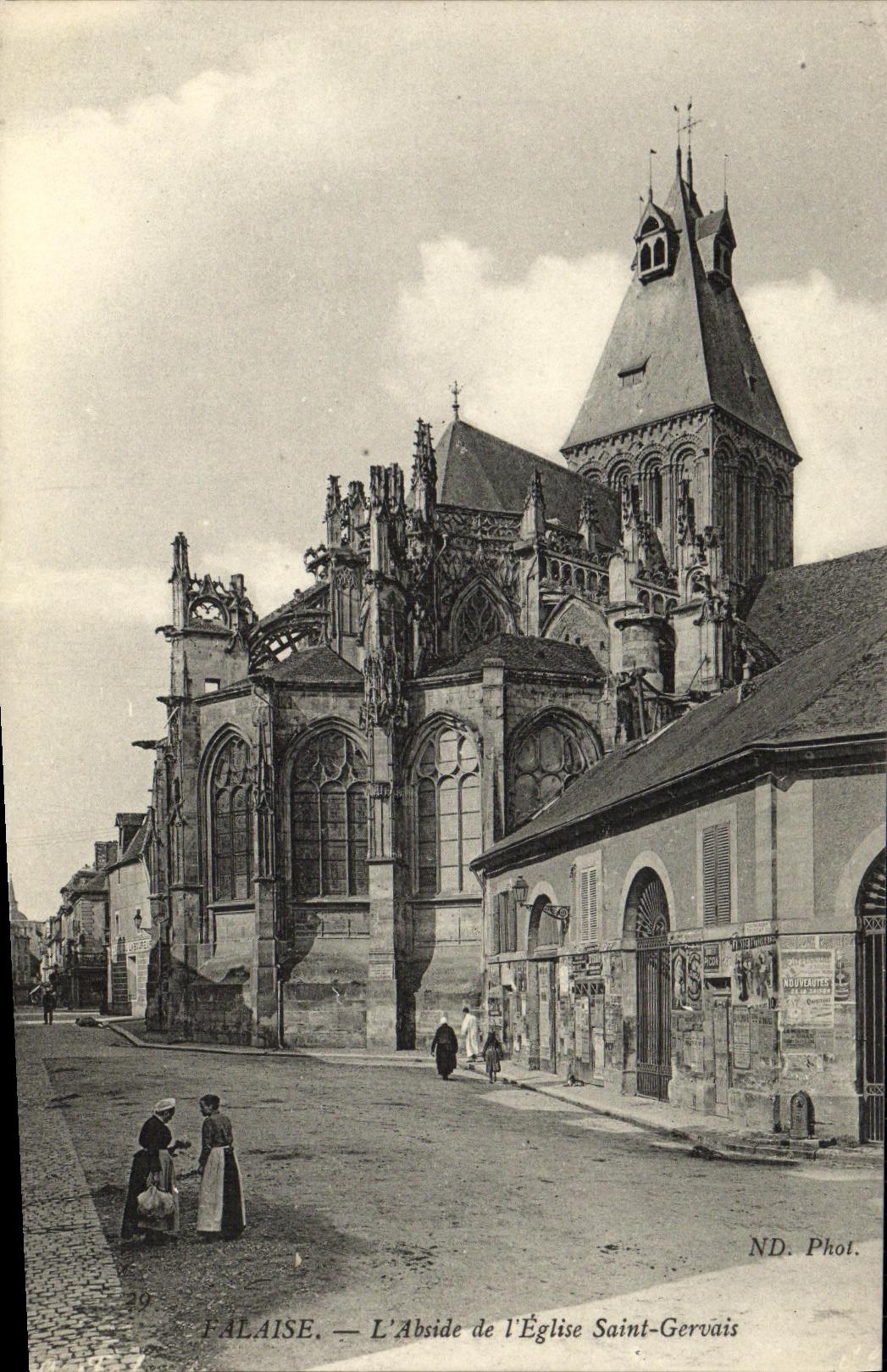 VINTAGE POSTCARD Cliff L Apse of L Church Gervais Saint