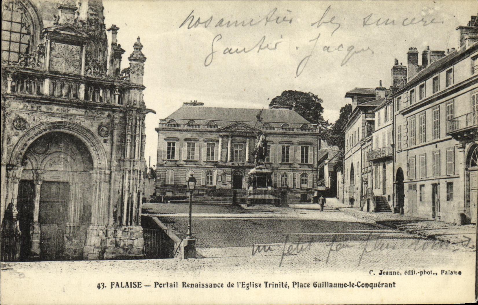 CPA Falaise Portail Renaissance de l Eglise Trinite Place Guillaume le Conquerant