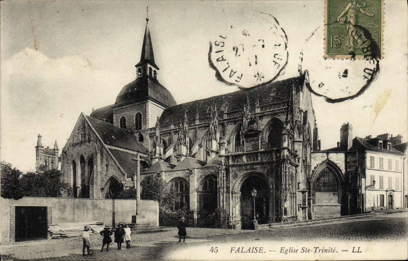 CPA Falaise Eglise Ste Trinite Enfants