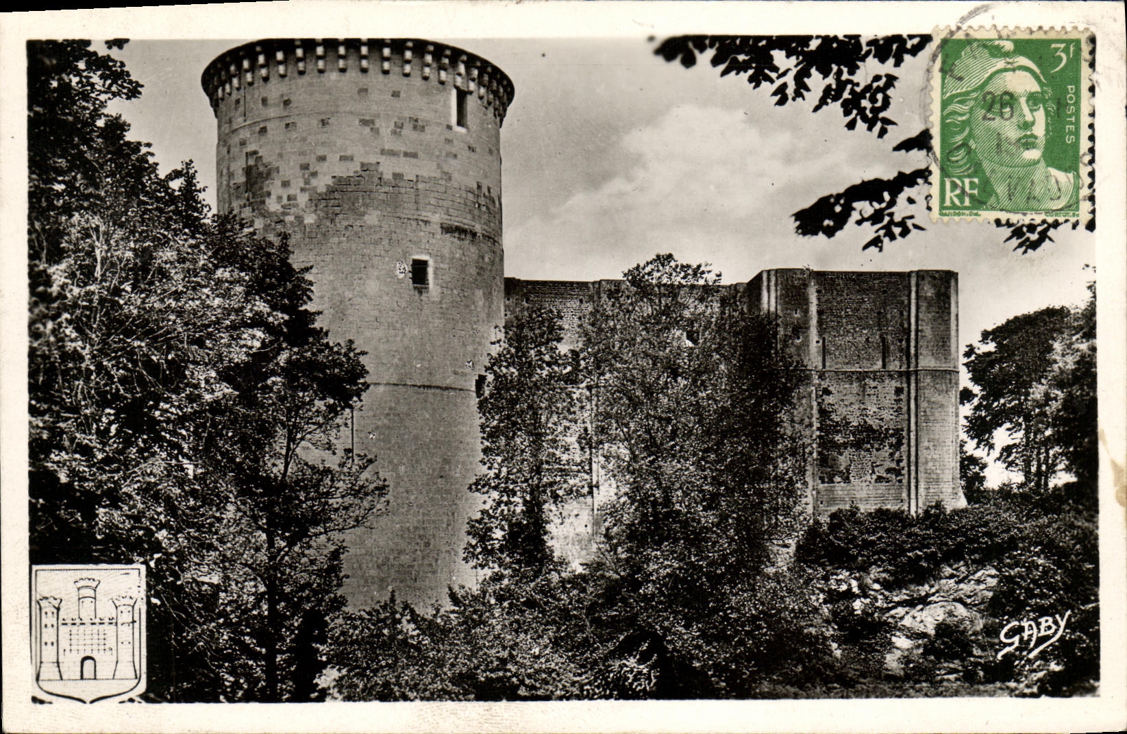 MODERN CARD Cliff the Gross Talbat Tower and walls of the Castle