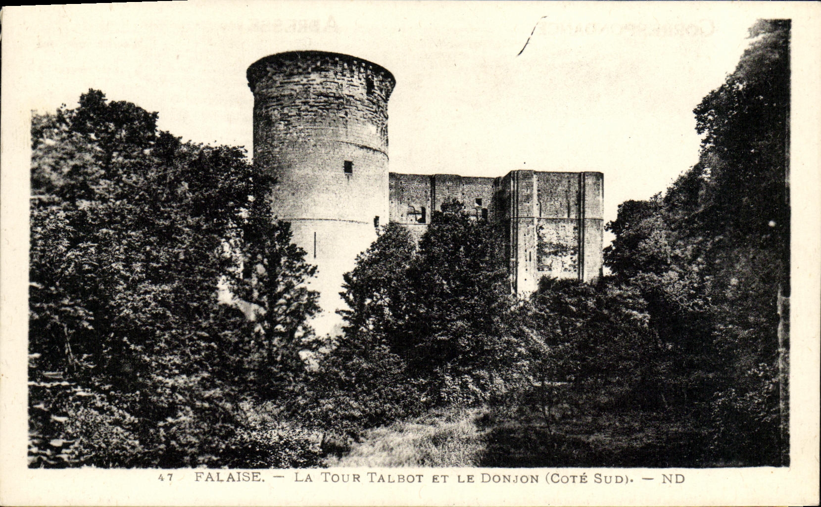 VINTAGE POSTCARD Cliff the Talbot Tower and the Keep Southern part