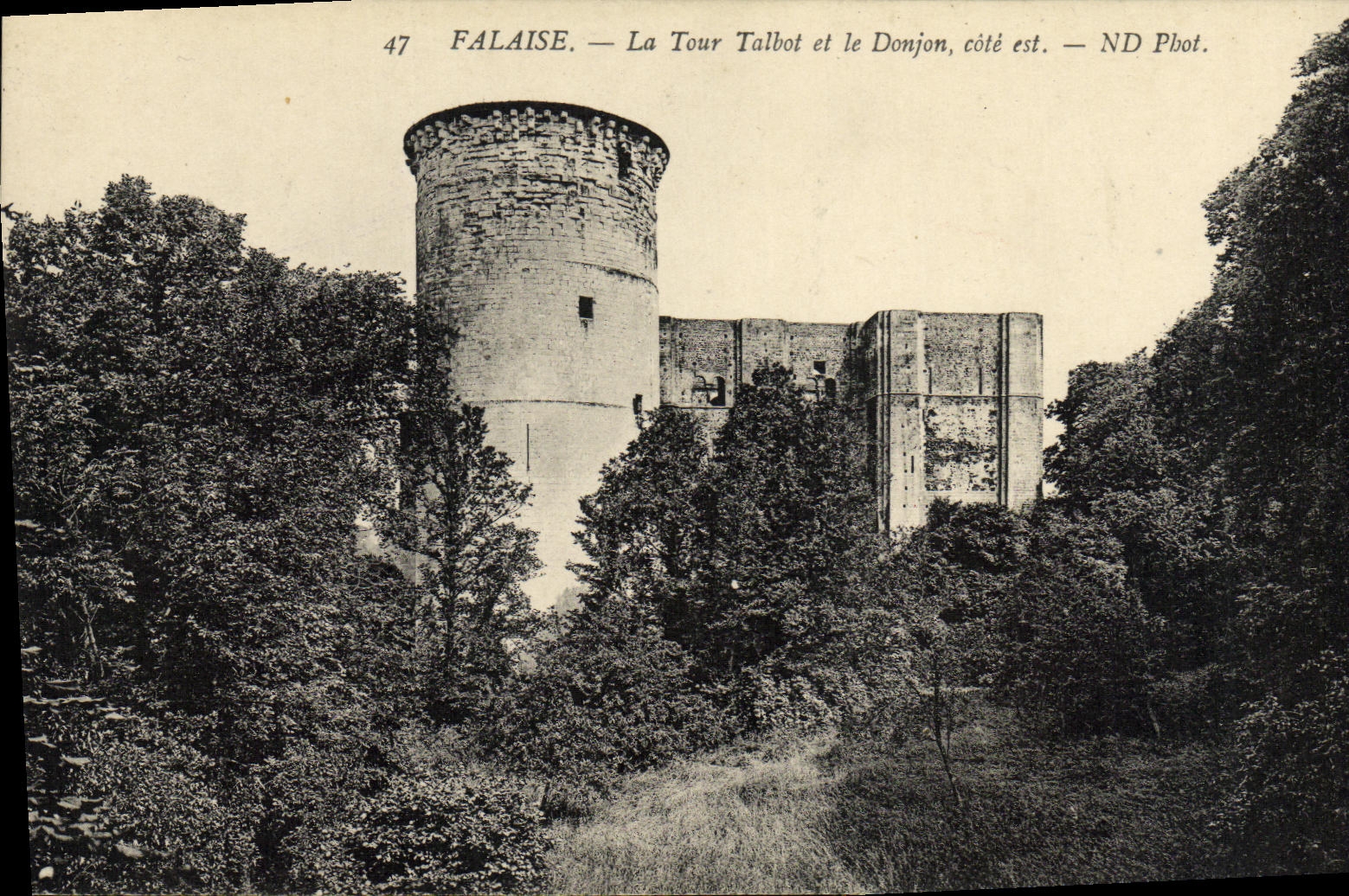 CPA Falaise La Tour Talbot et le Donjon cote est