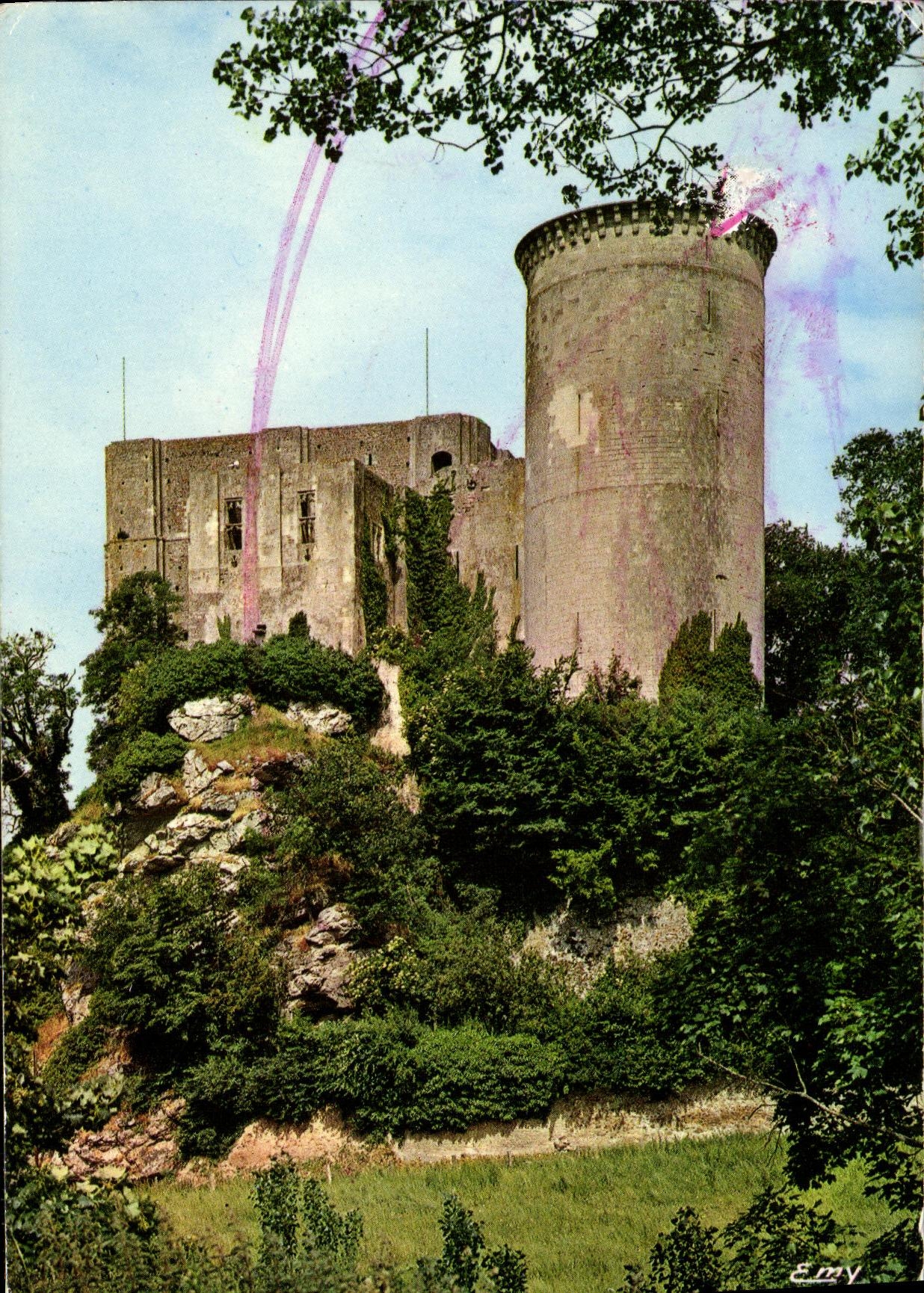 MODERN CARD Picturesque Normanide Cliff the castle