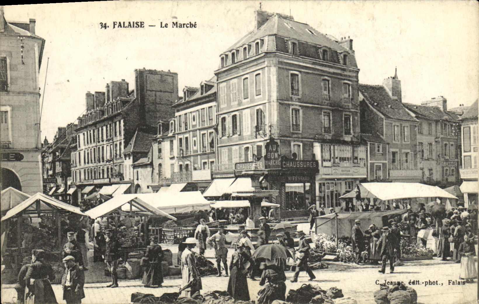 TAPA del mercado del acantilado de la POSTAL de la VENDIMIA