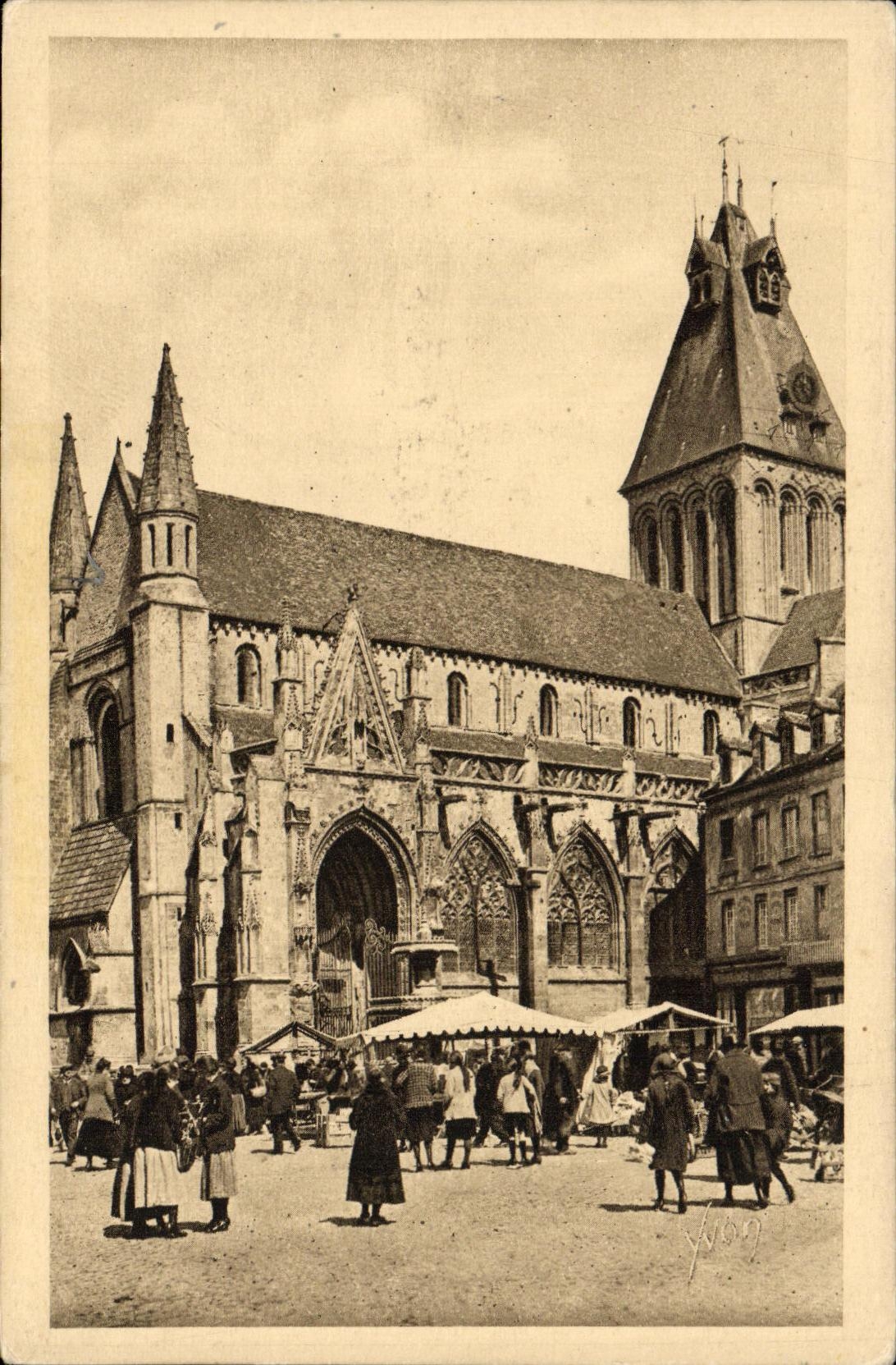 VINTAGE POSTCARD Falaise Church Gervais Saint Goes