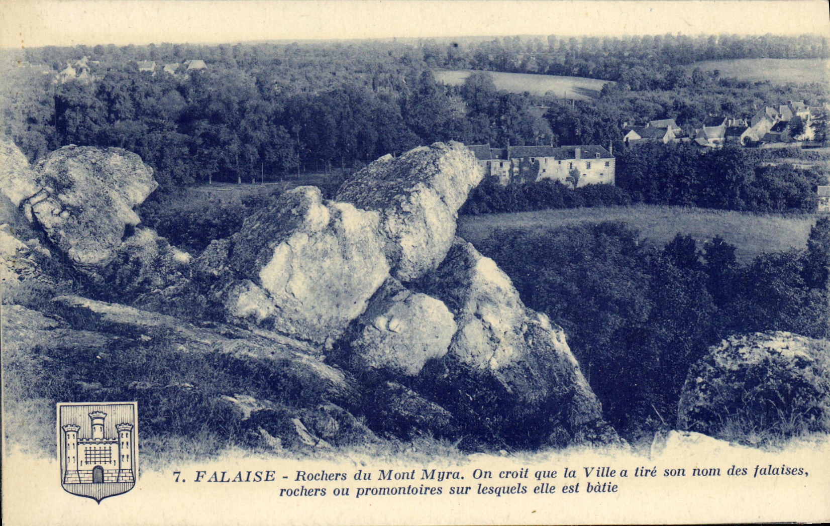 VINTAGE POSTCARD Cliff Rocks of the Myra Mount