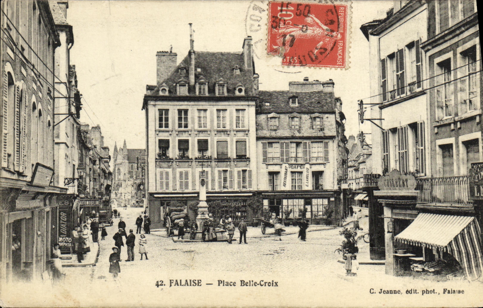 CPA Falaise Place Belle Croix