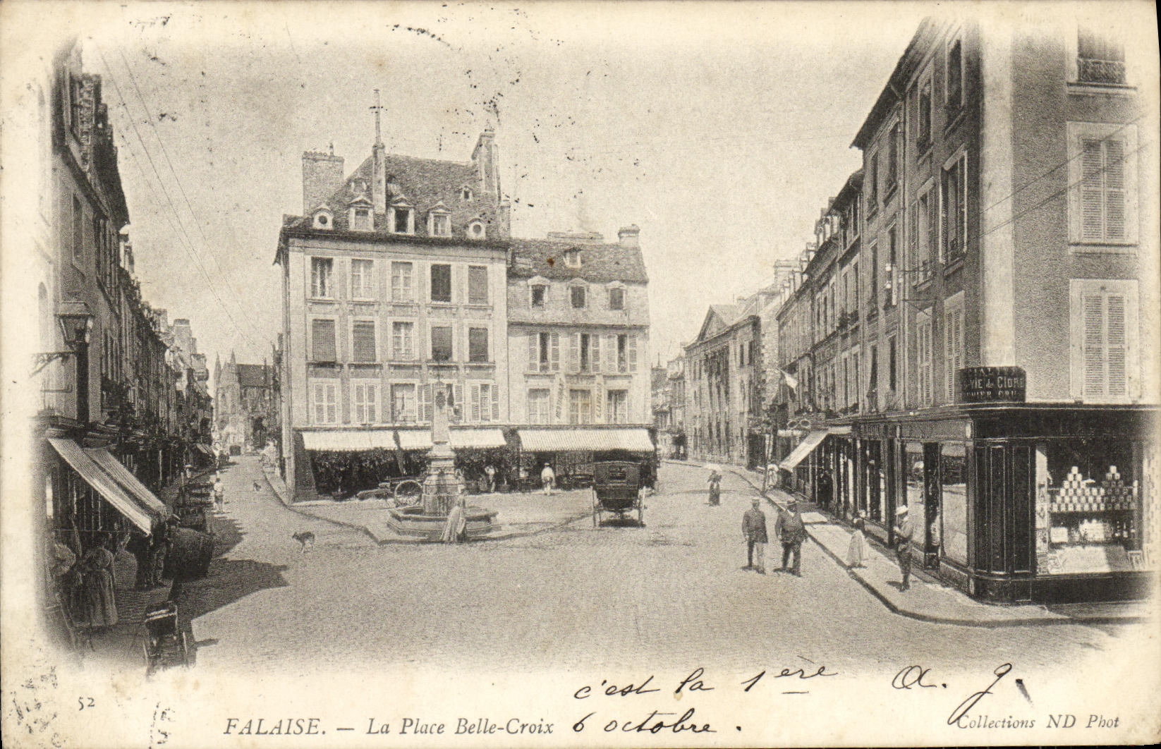 CPA Falaise La Place Belle Croix