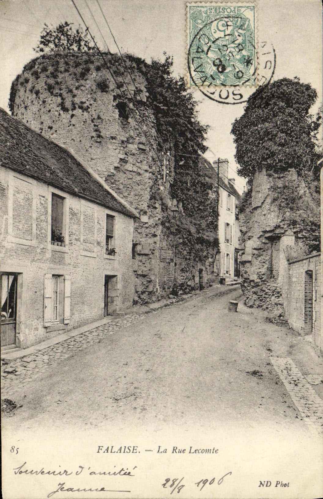 VINTAGE POSTCARD Cliff the Street Lecomte